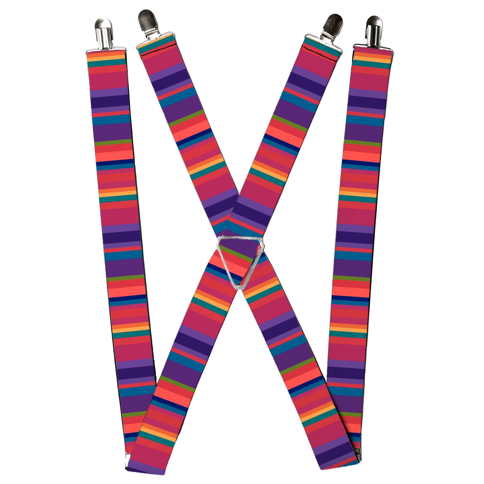 Suspenders - Lines Reds/Purples Suspenders Buckle-Down