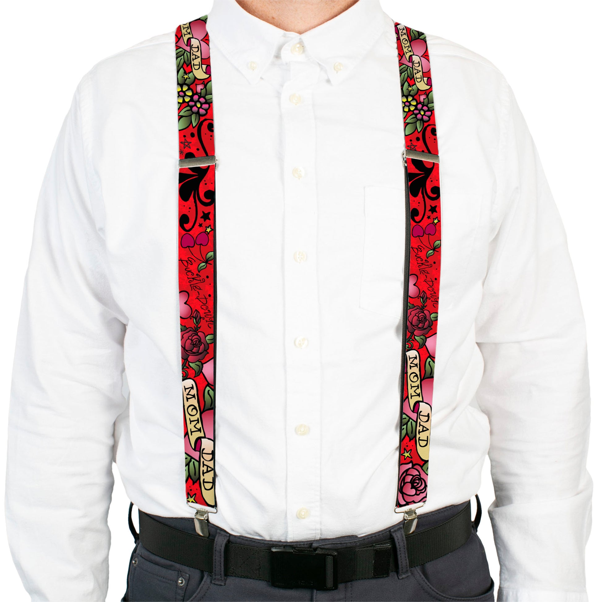 Suspenders - Mom & Dad Red Suspenders Buckle-Down