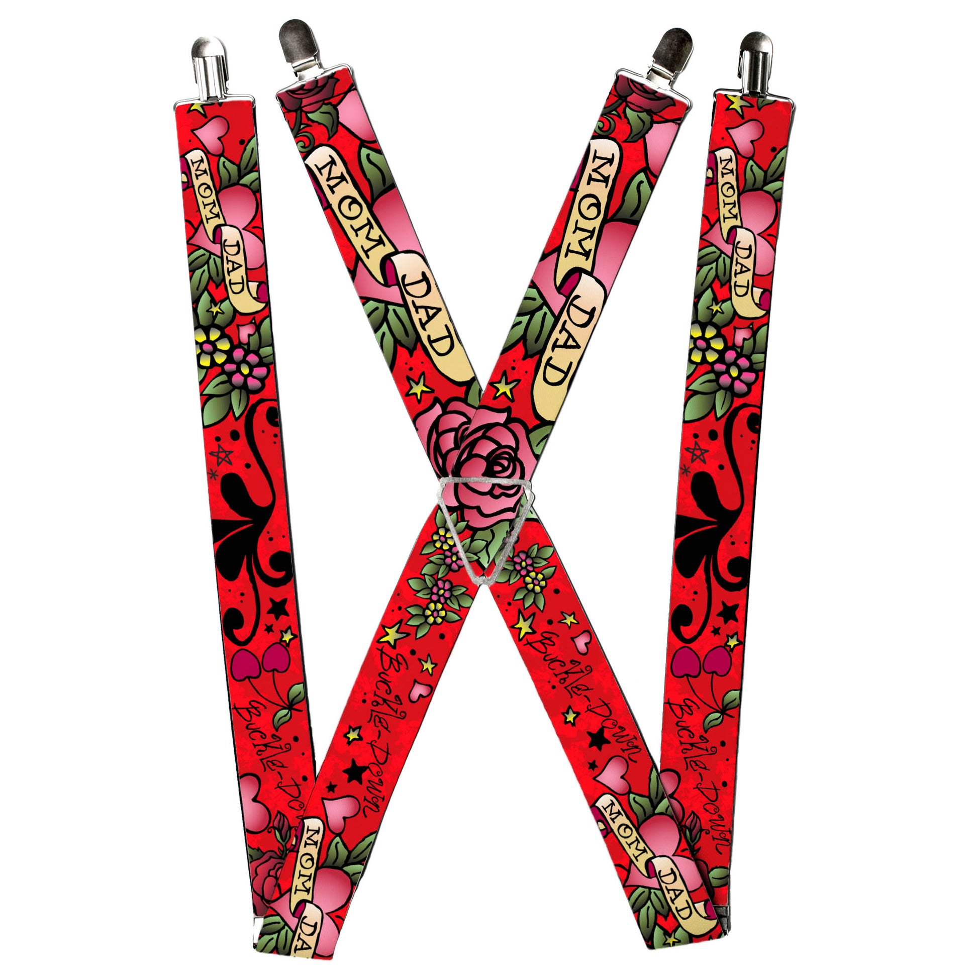 Suspenders - Mom & Dad Red Suspenders Buckle-Down