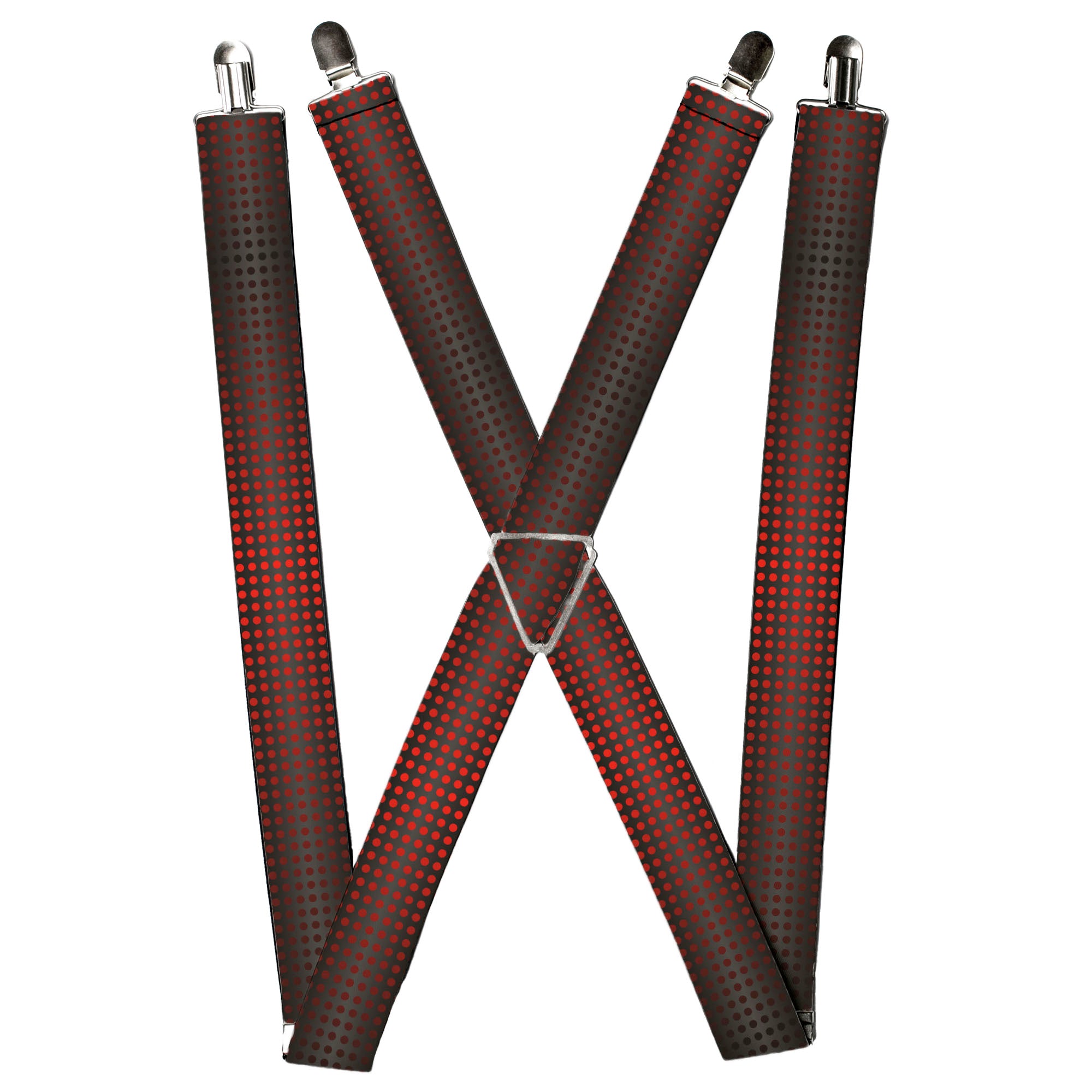 Suspenders - Micro Polka Dots Transitions Black/Red Suspenders Buckle-Down
