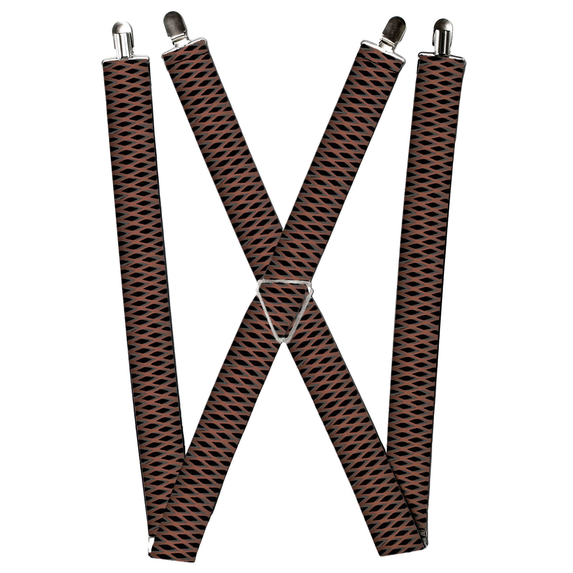 Suspenders - Mesh Black/Brown Suspenders Buckle-Down