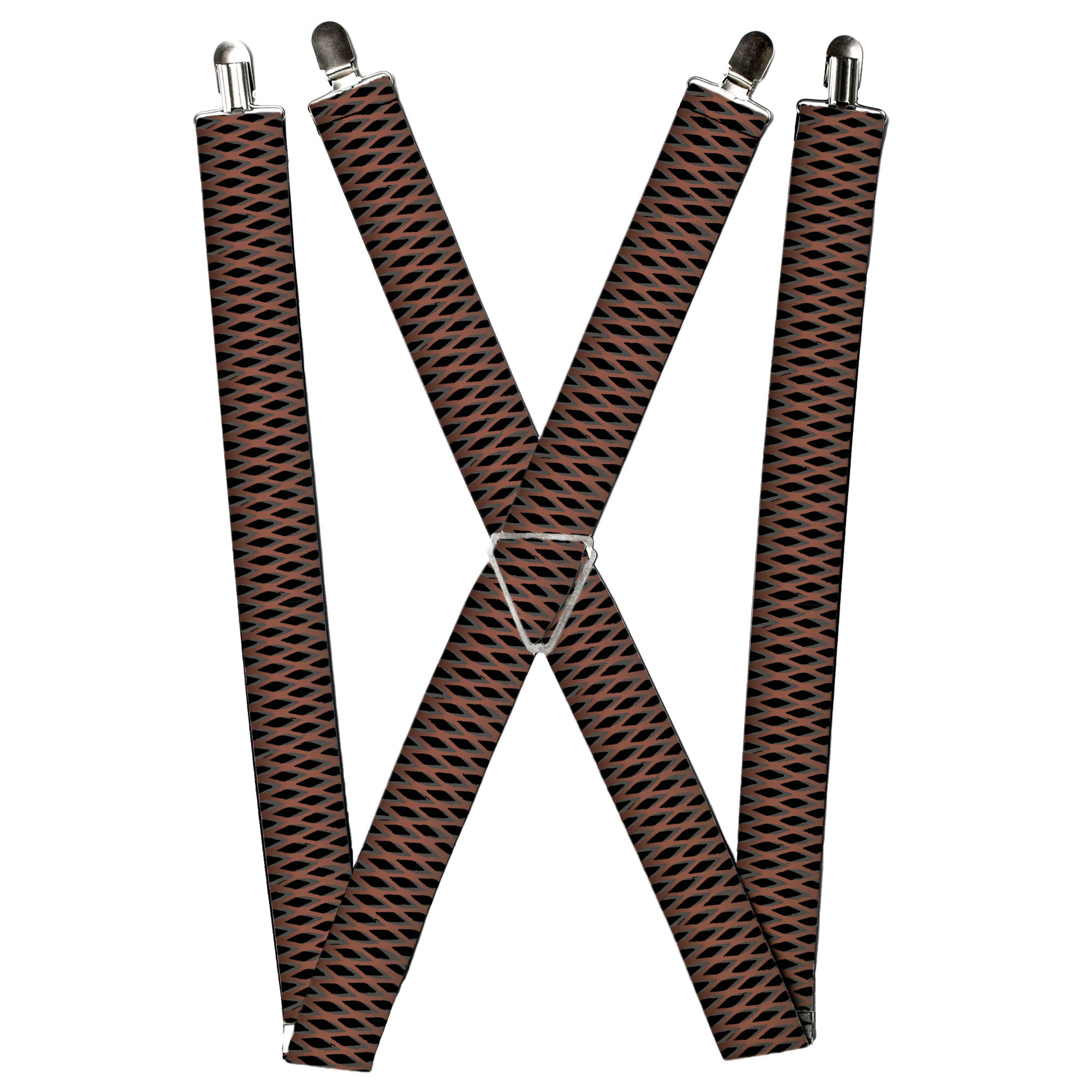 Suspenders - Mesh Black/Brown Suspenders Buckle-Down