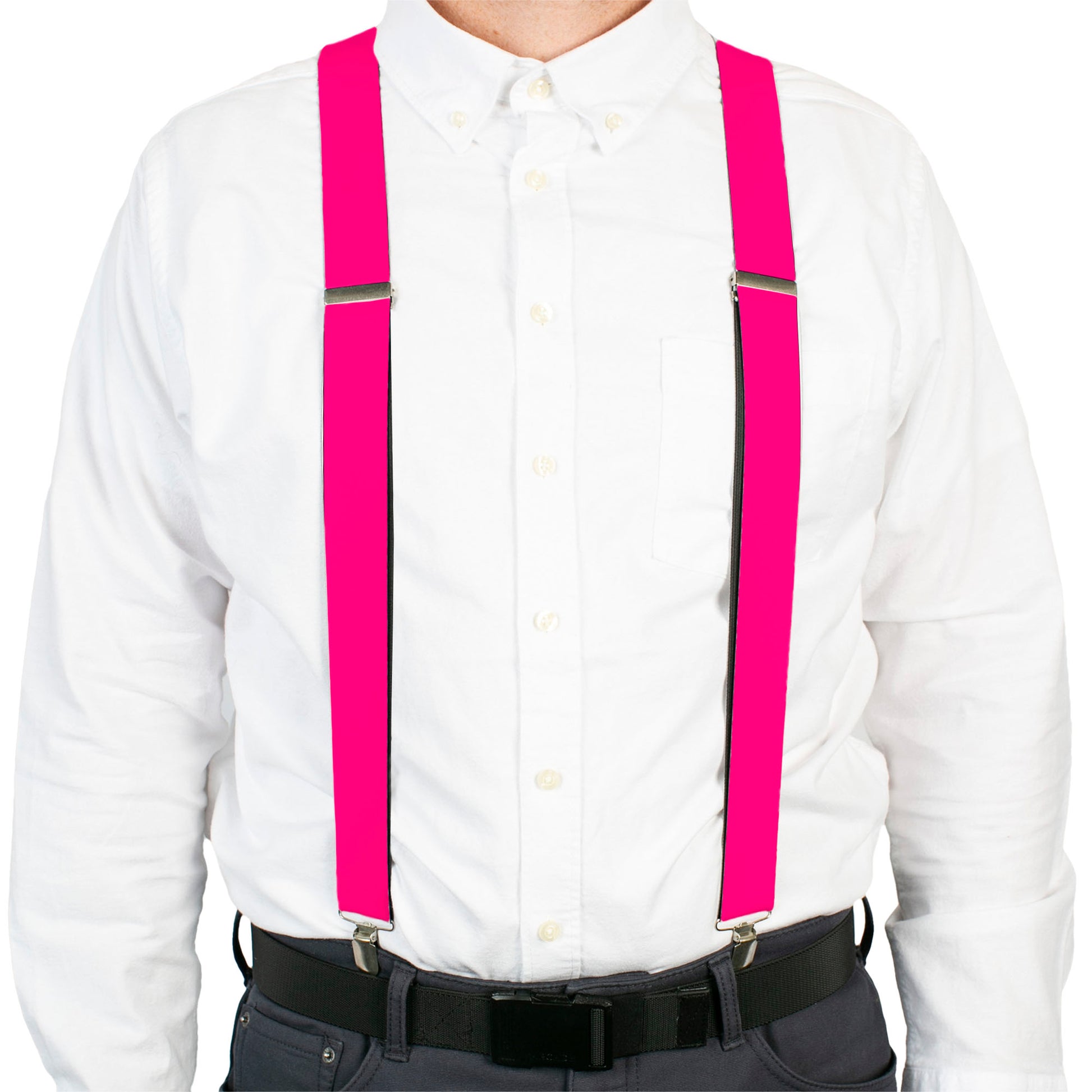 Suspenders - Neon Pink Print Suspenders Buckle-Down