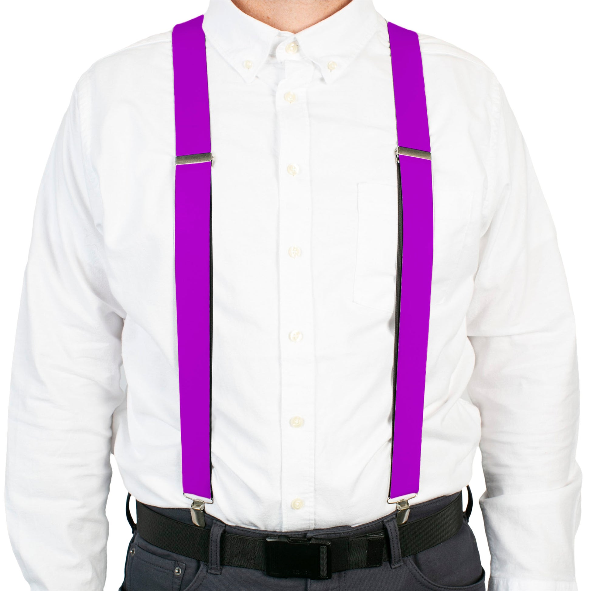 Suspenders - Neon Purple Suspenders Buckle-Down