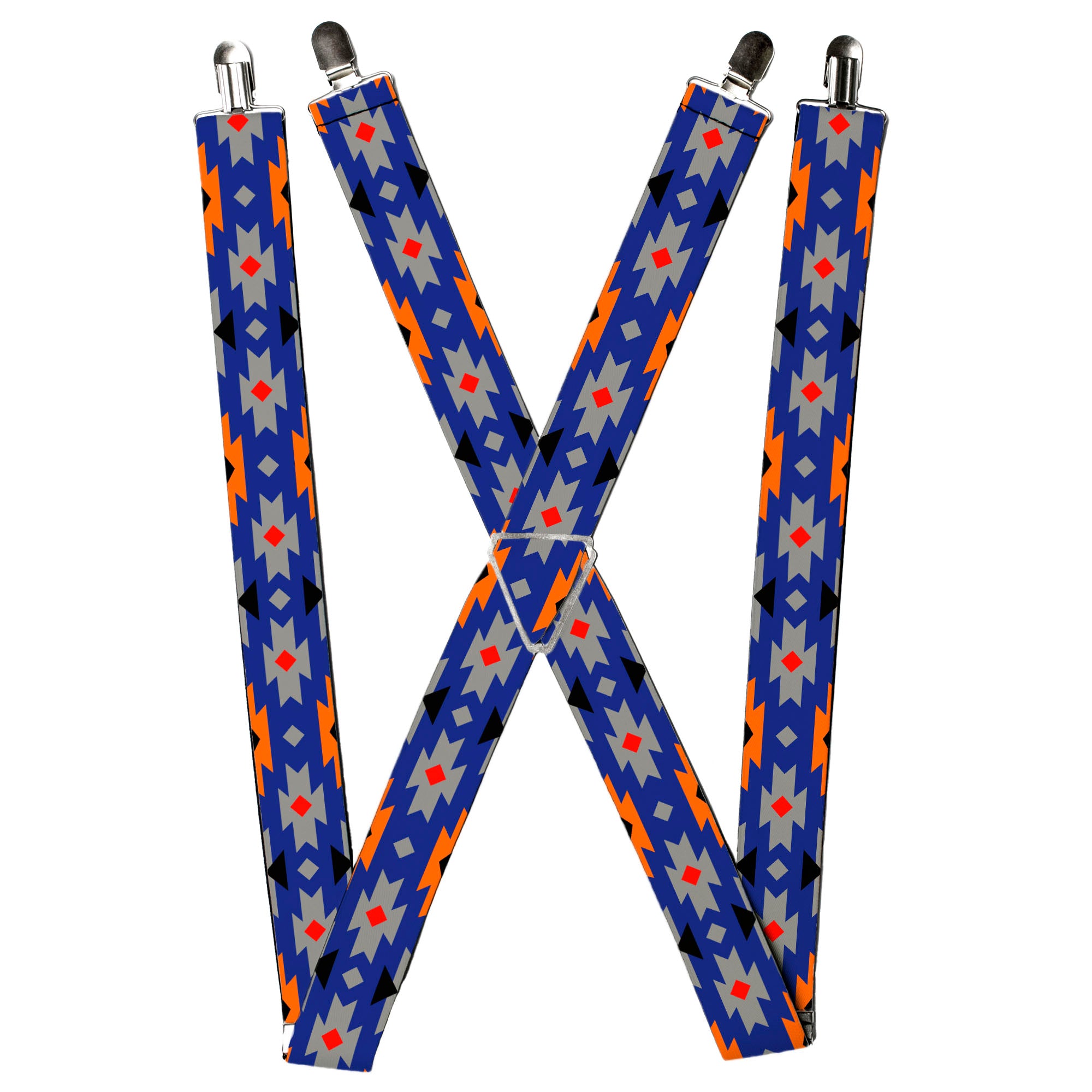 Suspenders - Navajo Gray/Blue/Orange/Black Suspenders Buckle-Down