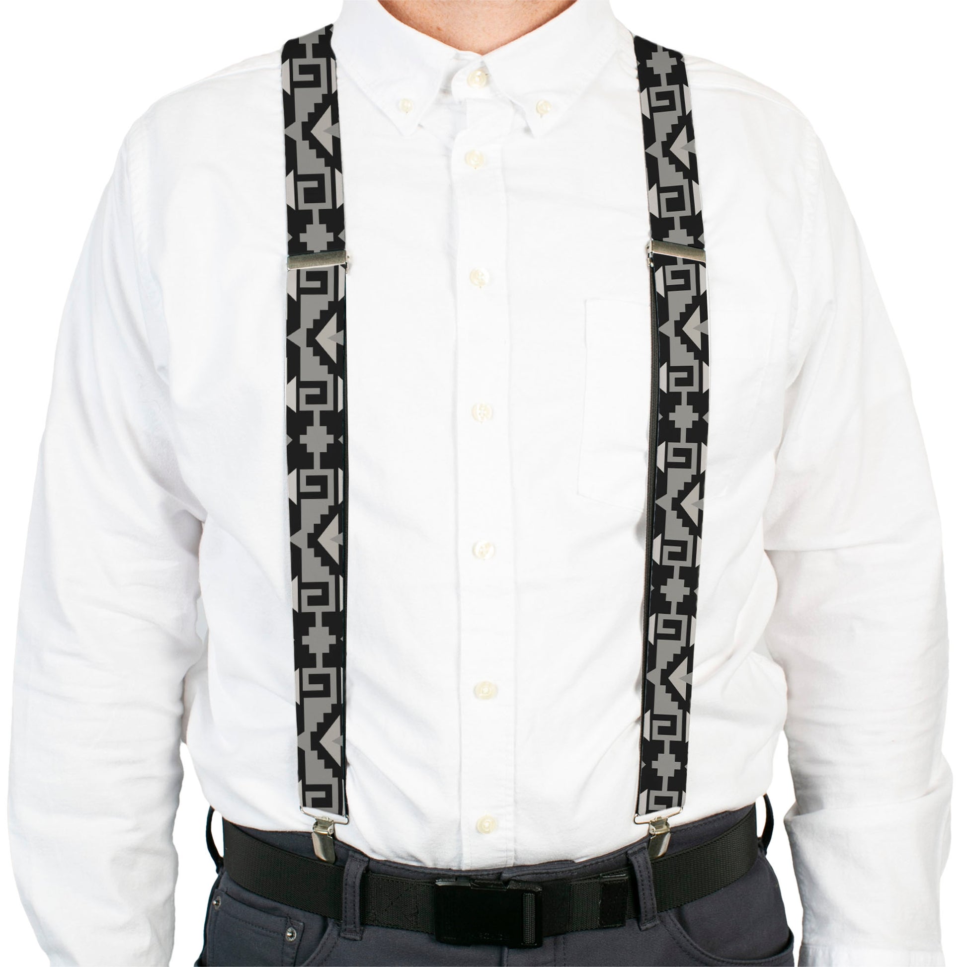 Suspenders - Navajo2 Black/Gray Suspenders Buckle-Down
