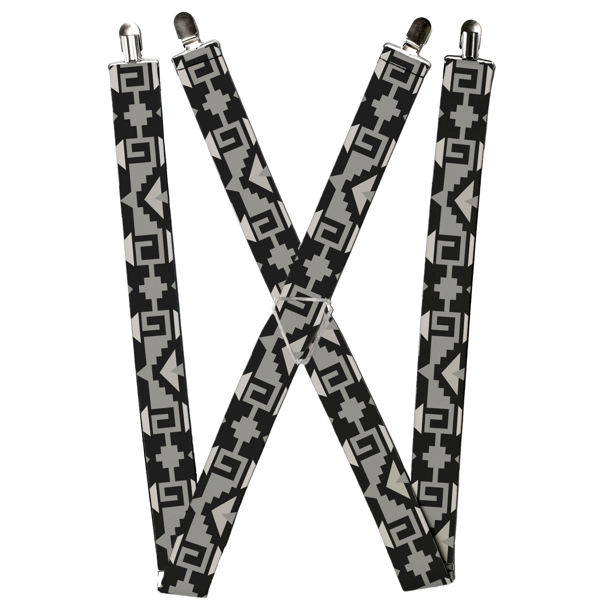 Suspenders - Navajo2 Black/Gray Suspenders Buckle-Down