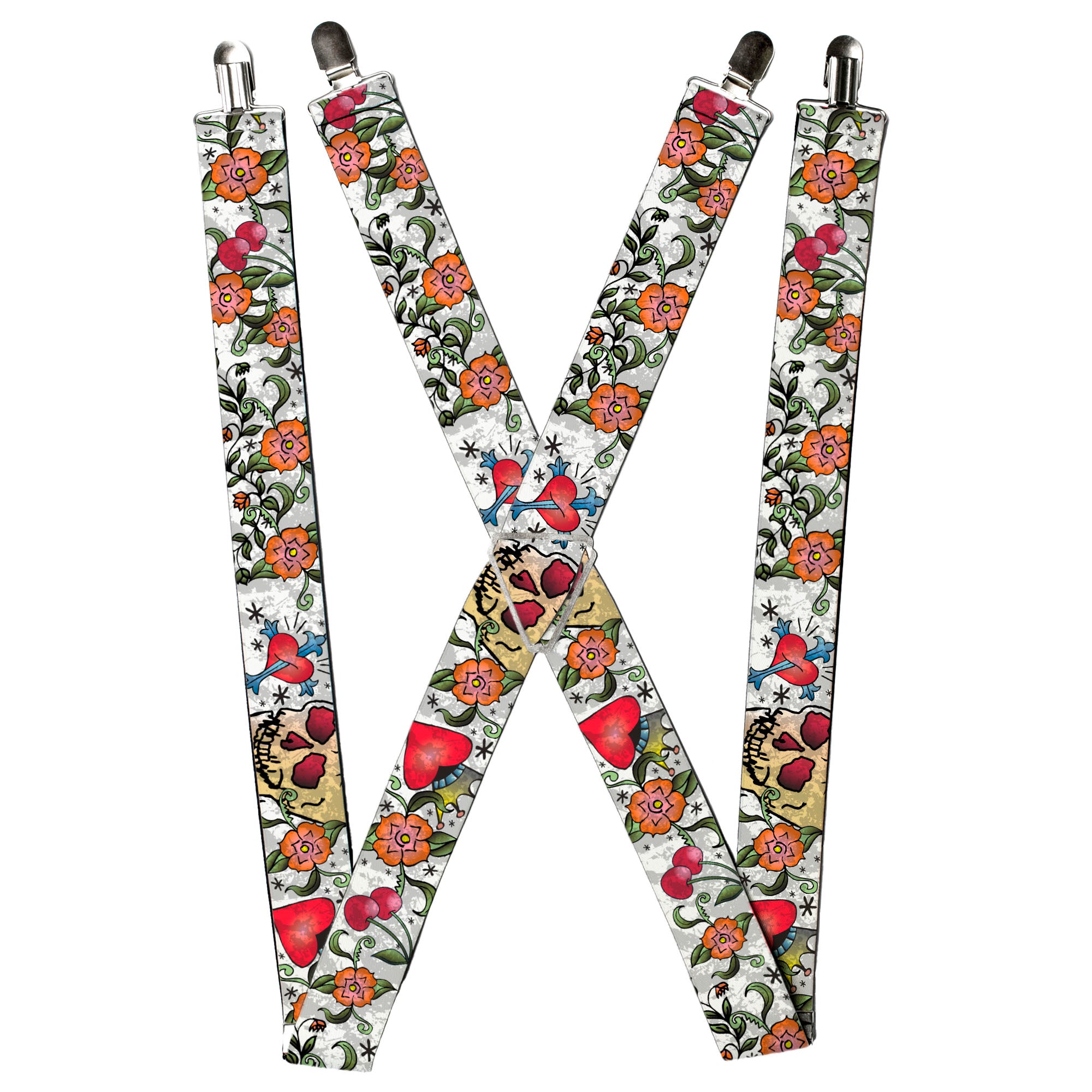 Suspenders - Only God Can Judge Me CLOSE-UP White