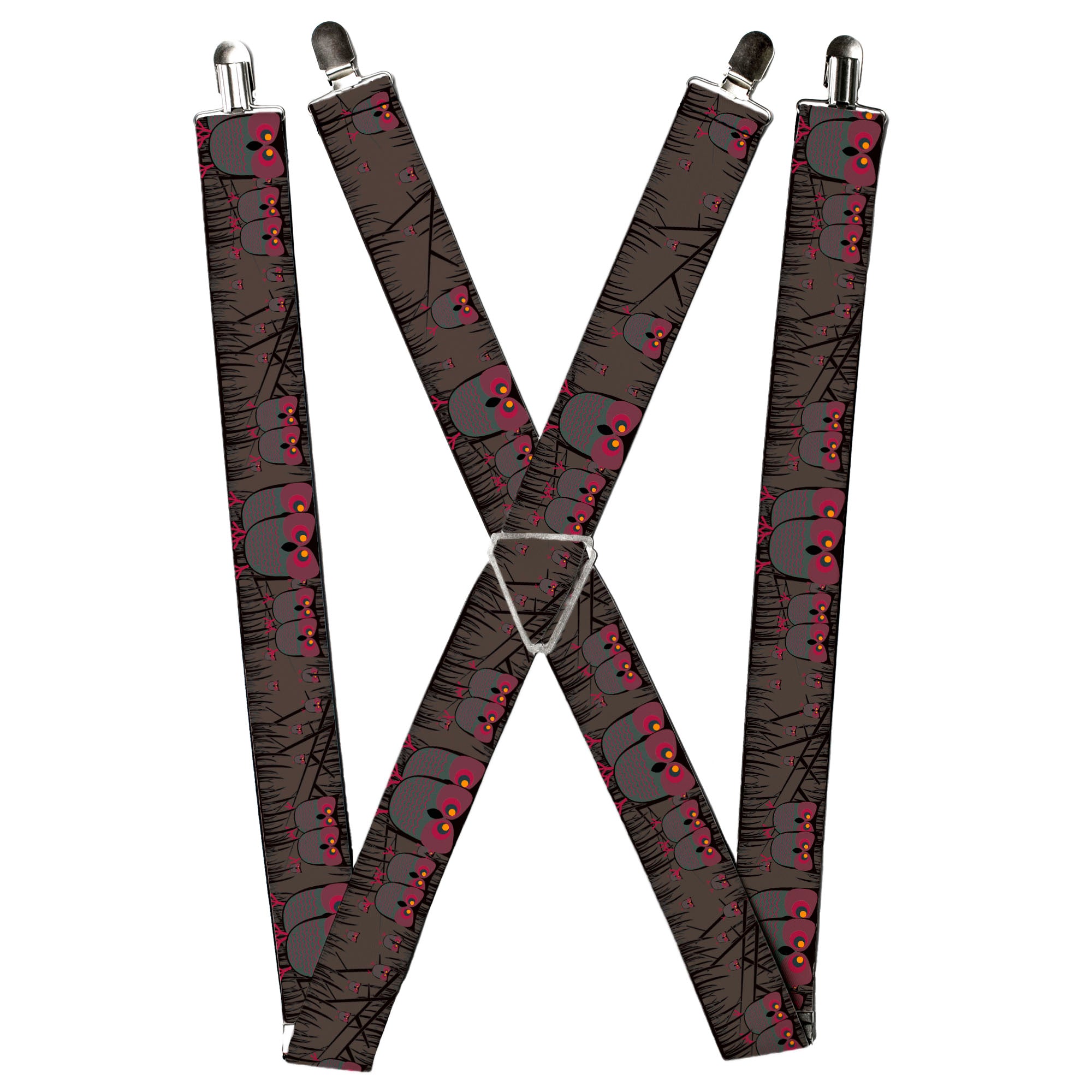 Suspenders - Owls in Trees Purple Suspenders Buckle-Down