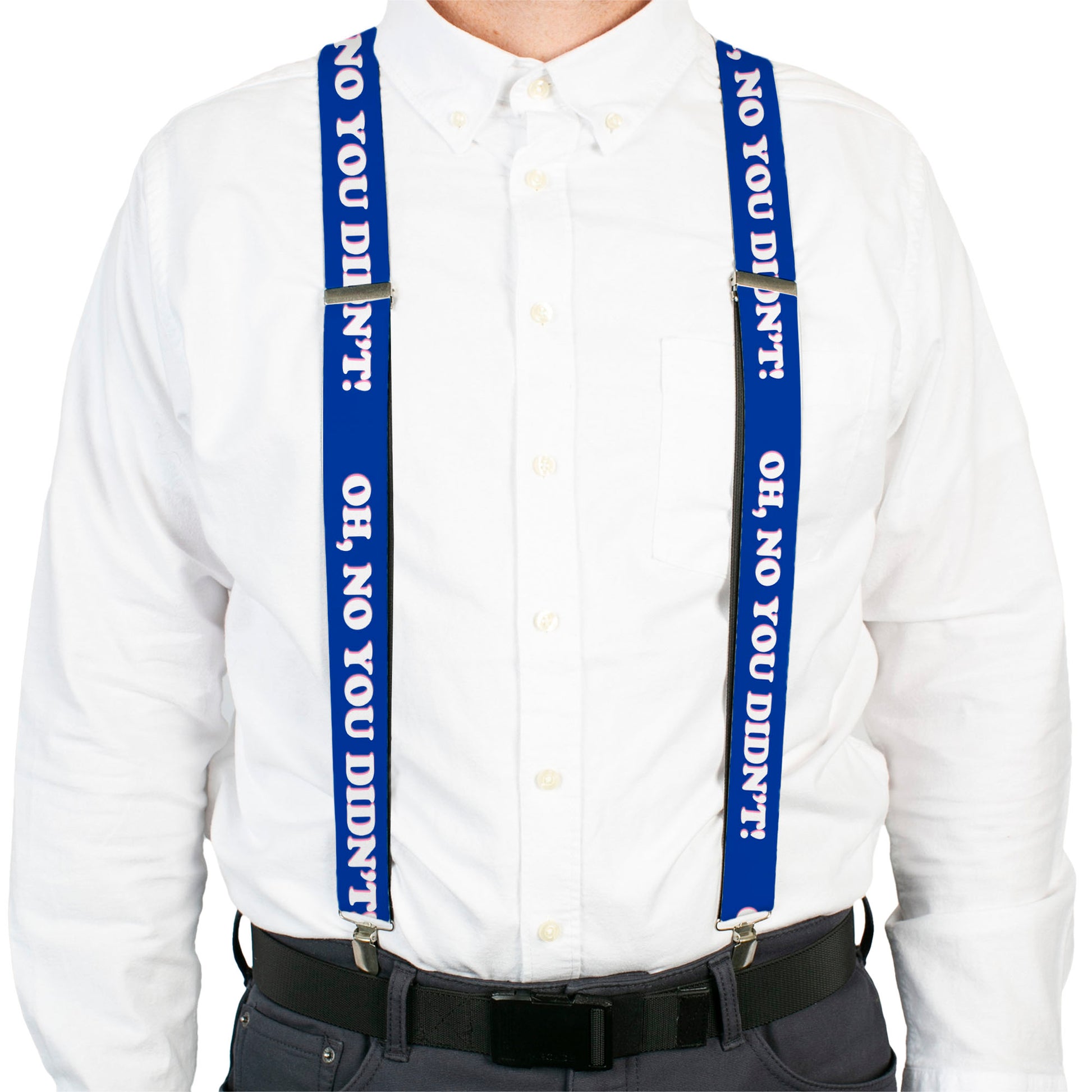 Suspenders - OH, NO YOU DIDN'T!!! Navy/Purple/White Suspenders Buckle-Down