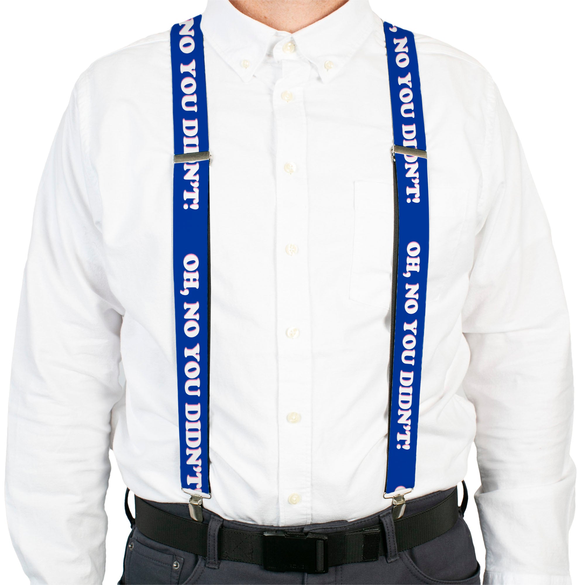 Suspenders - OH, NO YOU DIDN'T!!! Navy/Purple/White Suspenders Buckle-Down
