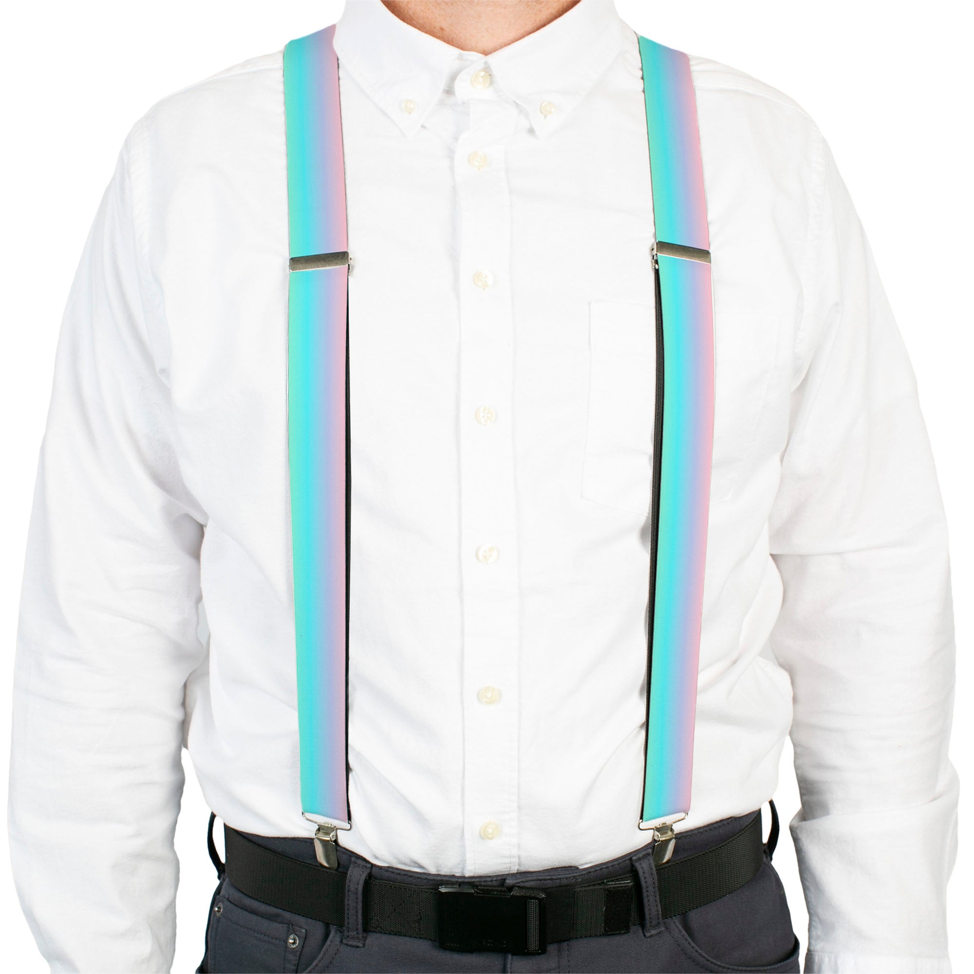 Suspenders - Ombre Pink/Blue-Green Suspenders Buckle-Down
