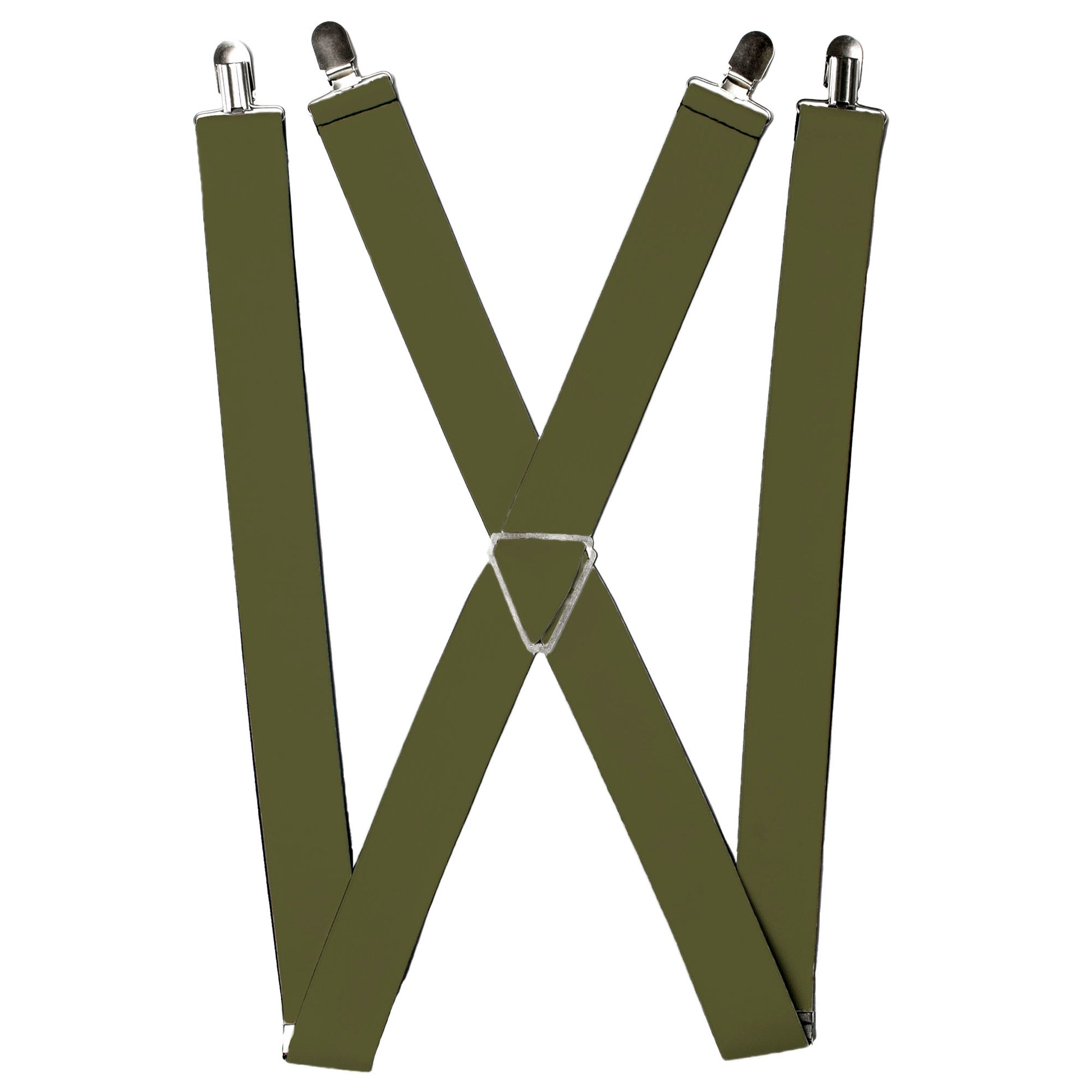 Suspenders - Olive Solid Suspenders Buckle-Down