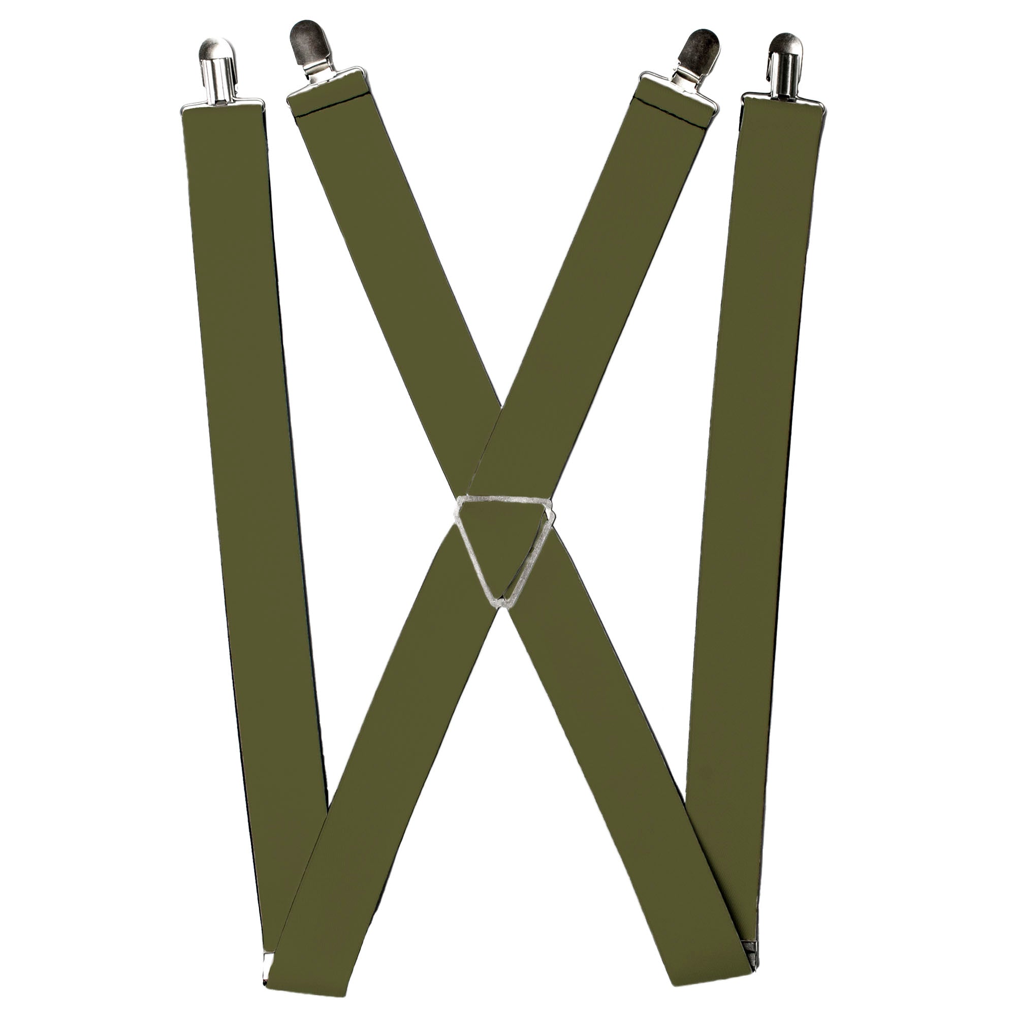 Suspenders - Olive Solid Suspenders Buckle-Down