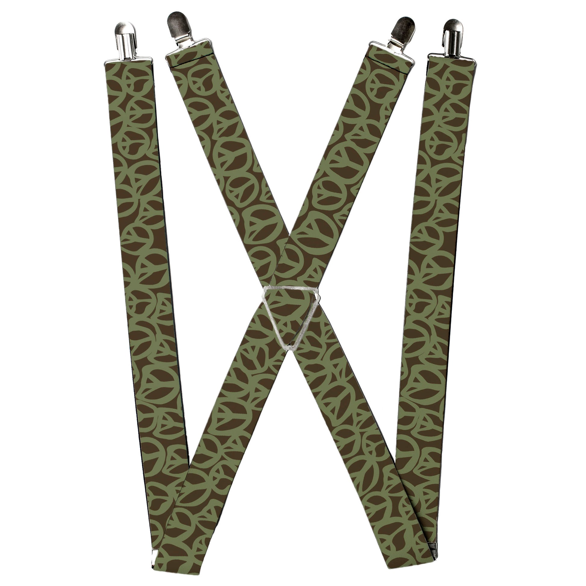 Suspenders - Peace Brown/Olive Suspenders Buckle-Down