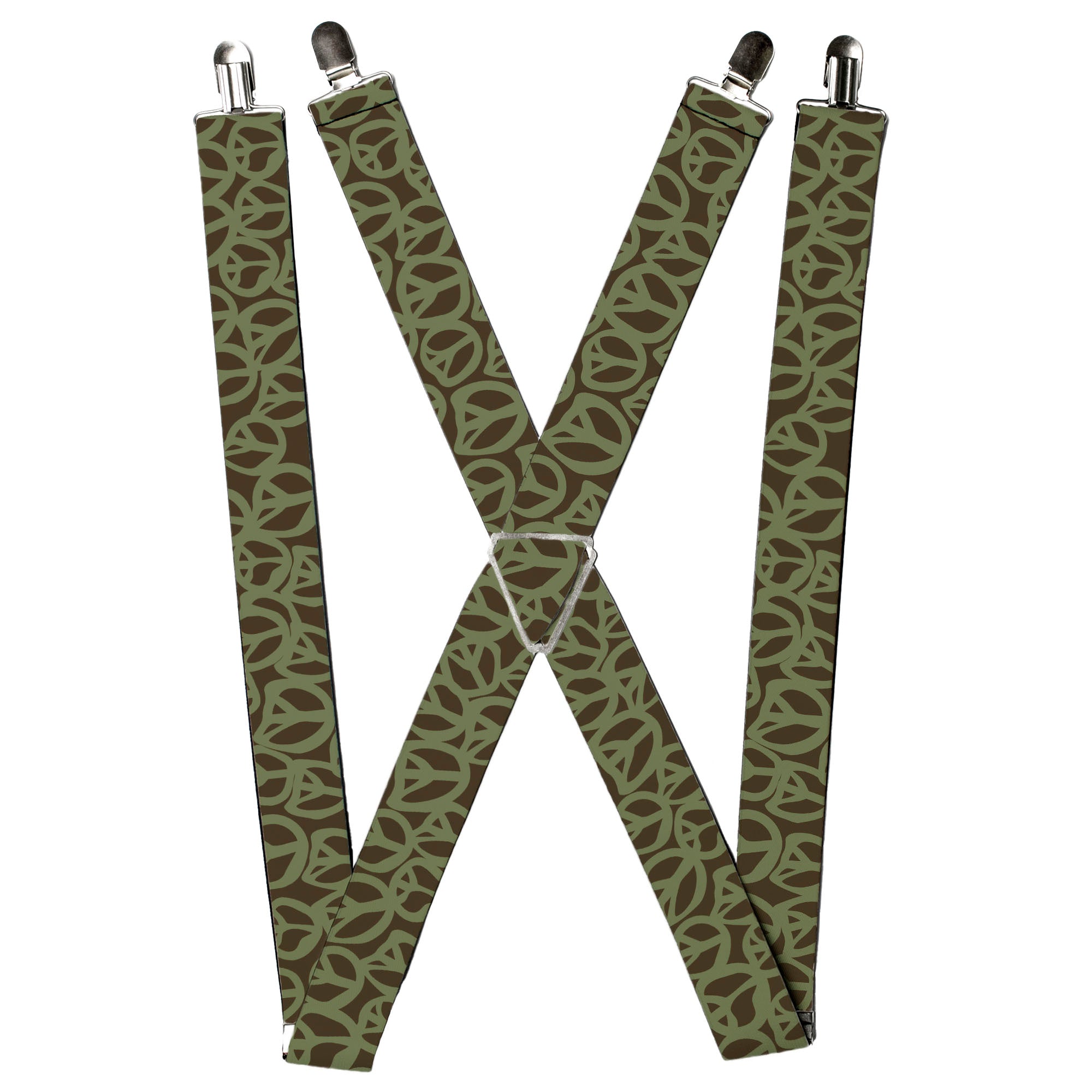 Suspenders - Peace Brown/Olive Suspenders Buckle-Down