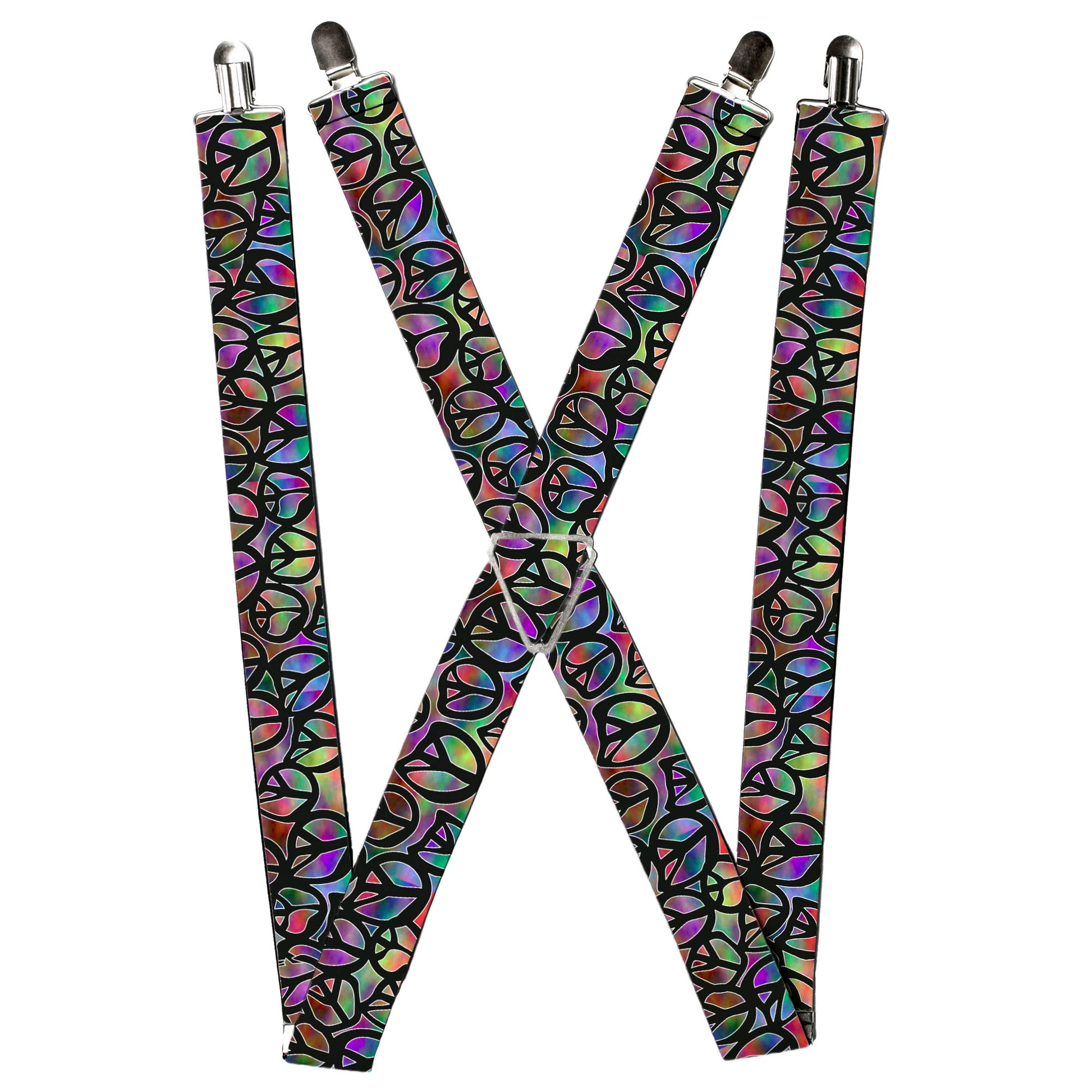 Suspenders - Peace Psychedelic Suspenders Buckle-Down