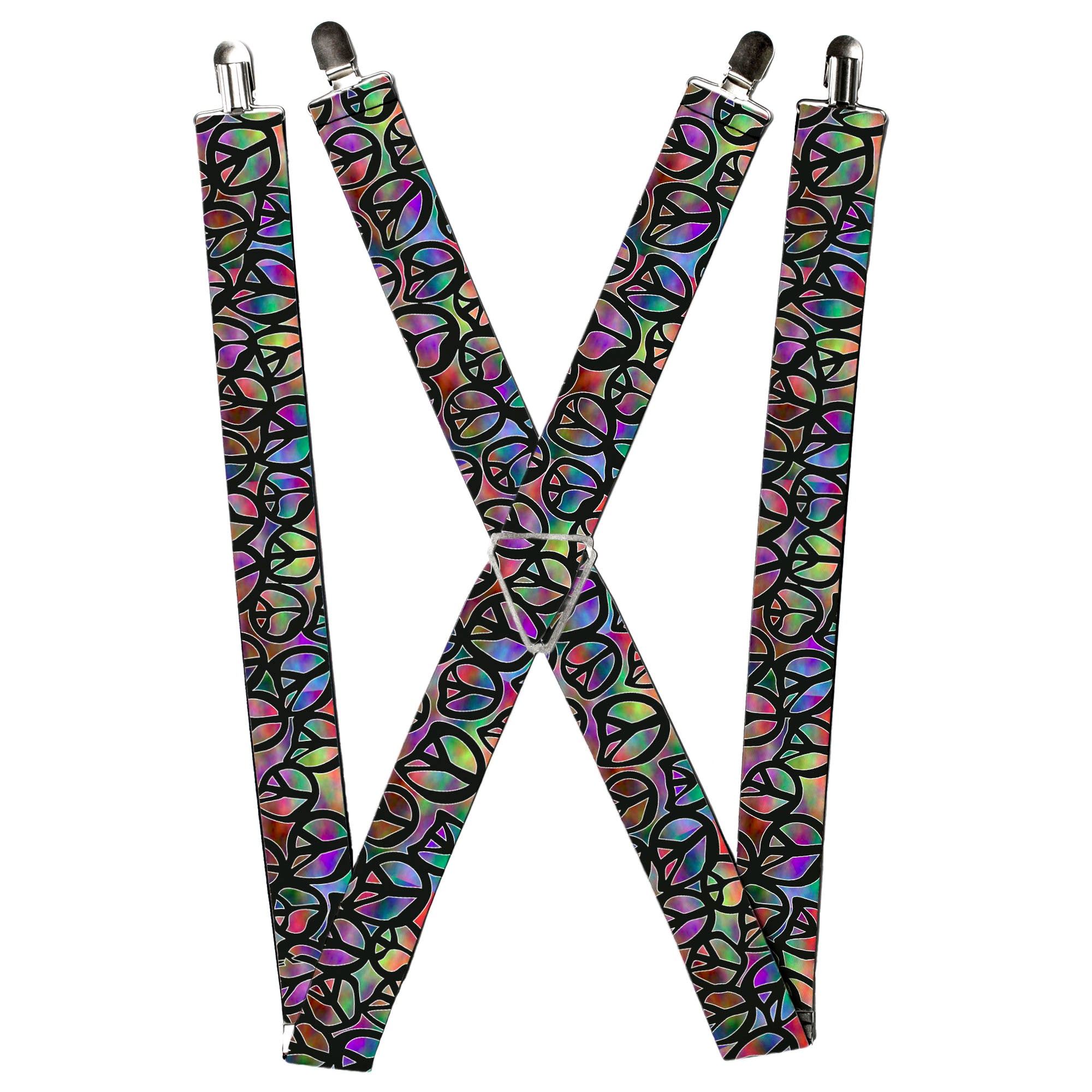 Suspenders - Peace Psychedelic Suspenders Buckle-Down