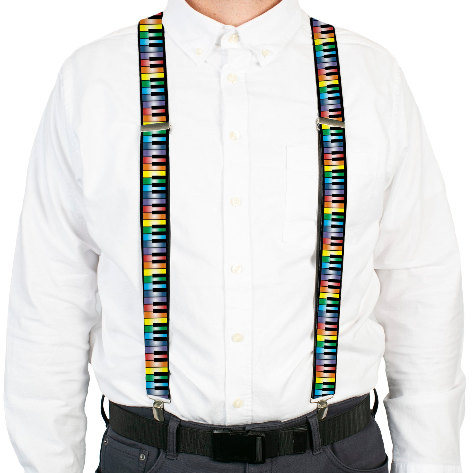 Suspenders - Piano Keys Rainbow Suspenders Buckle-Down
