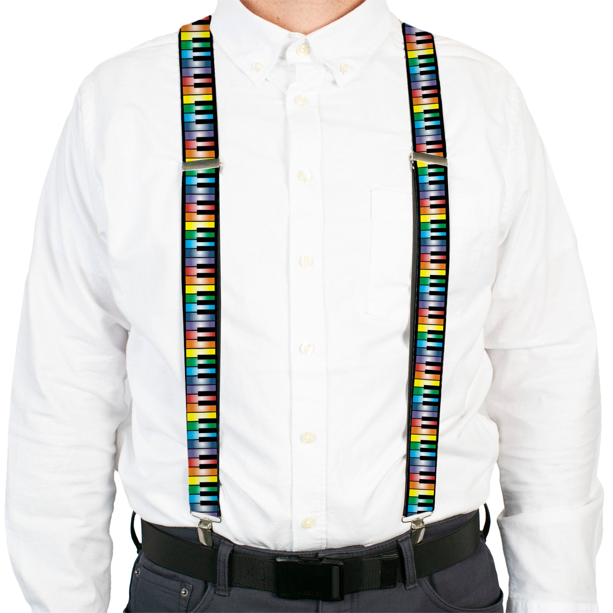 Suspenders - Piano Keys Rainbow Suspenders Buckle-Down