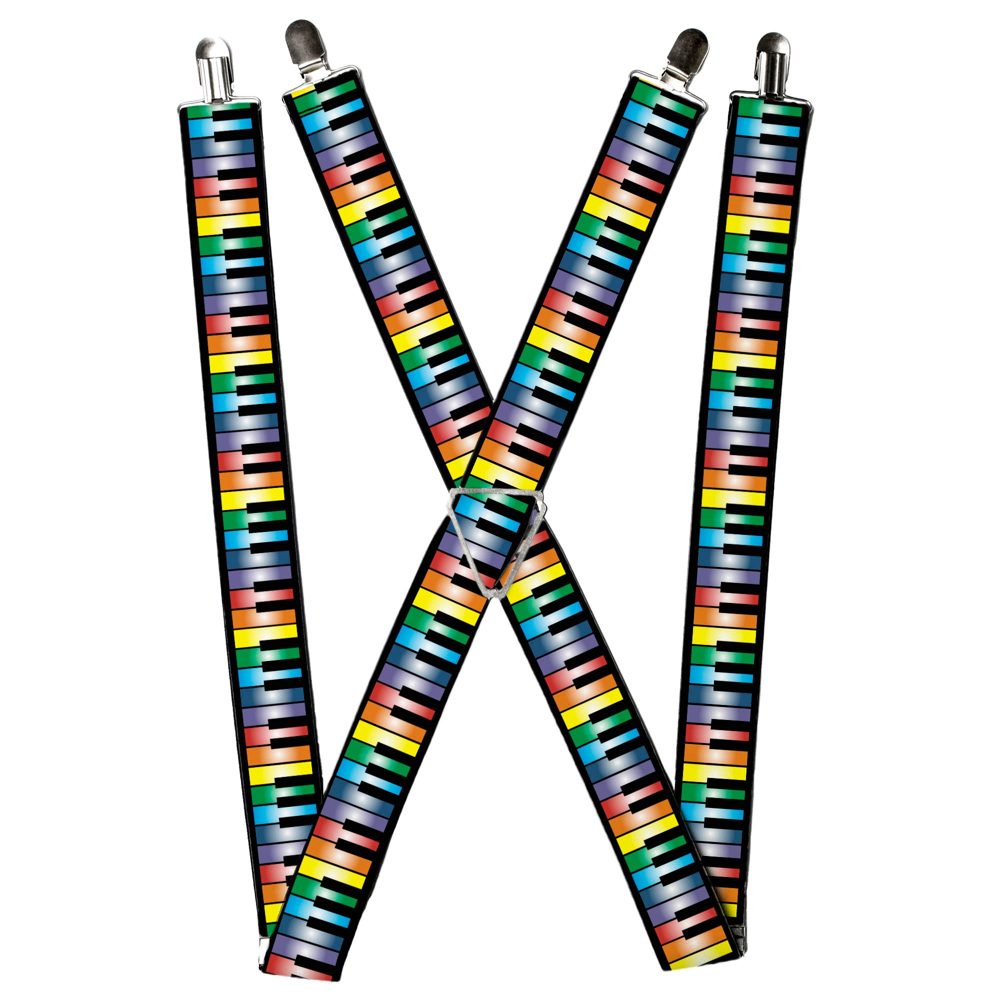 Suspenders - Piano Keys Rainbow Suspenders Buckle-Down