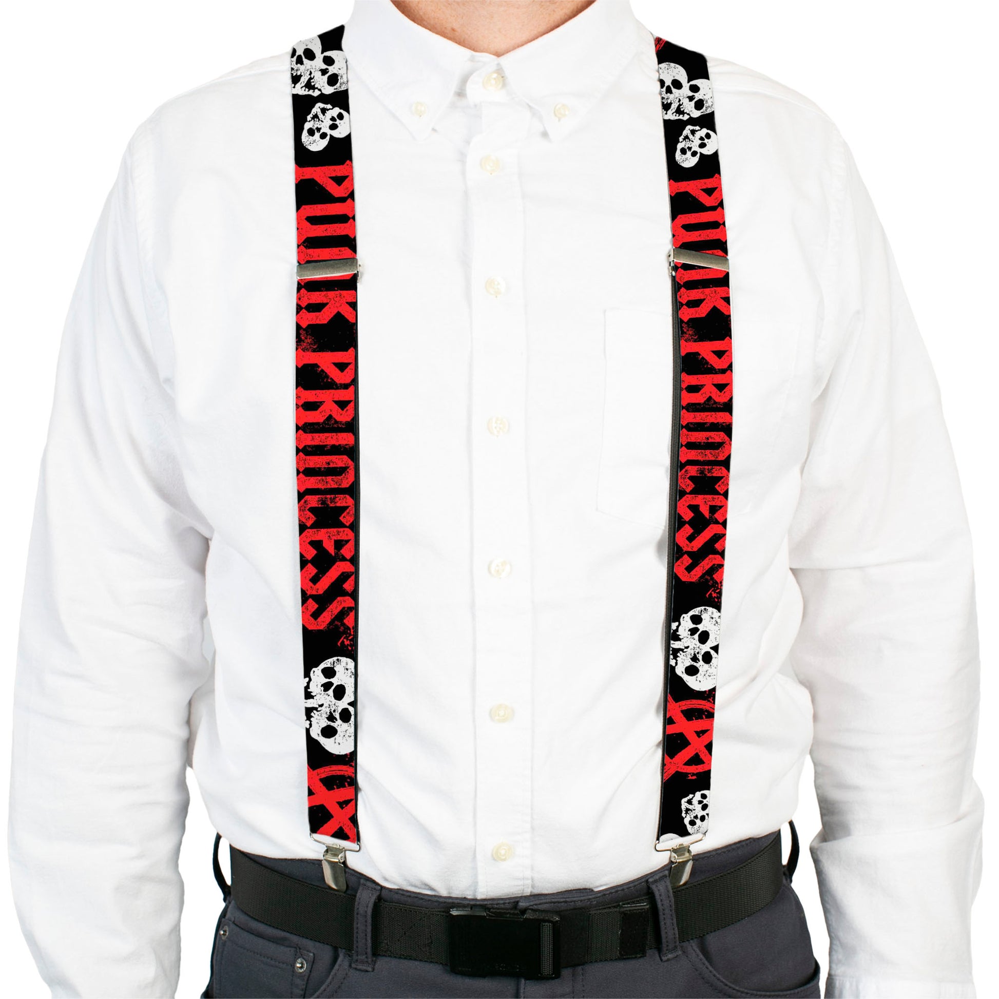 Suspenders - Punk Princess Black/Red/White Suspenders Buckle-Down