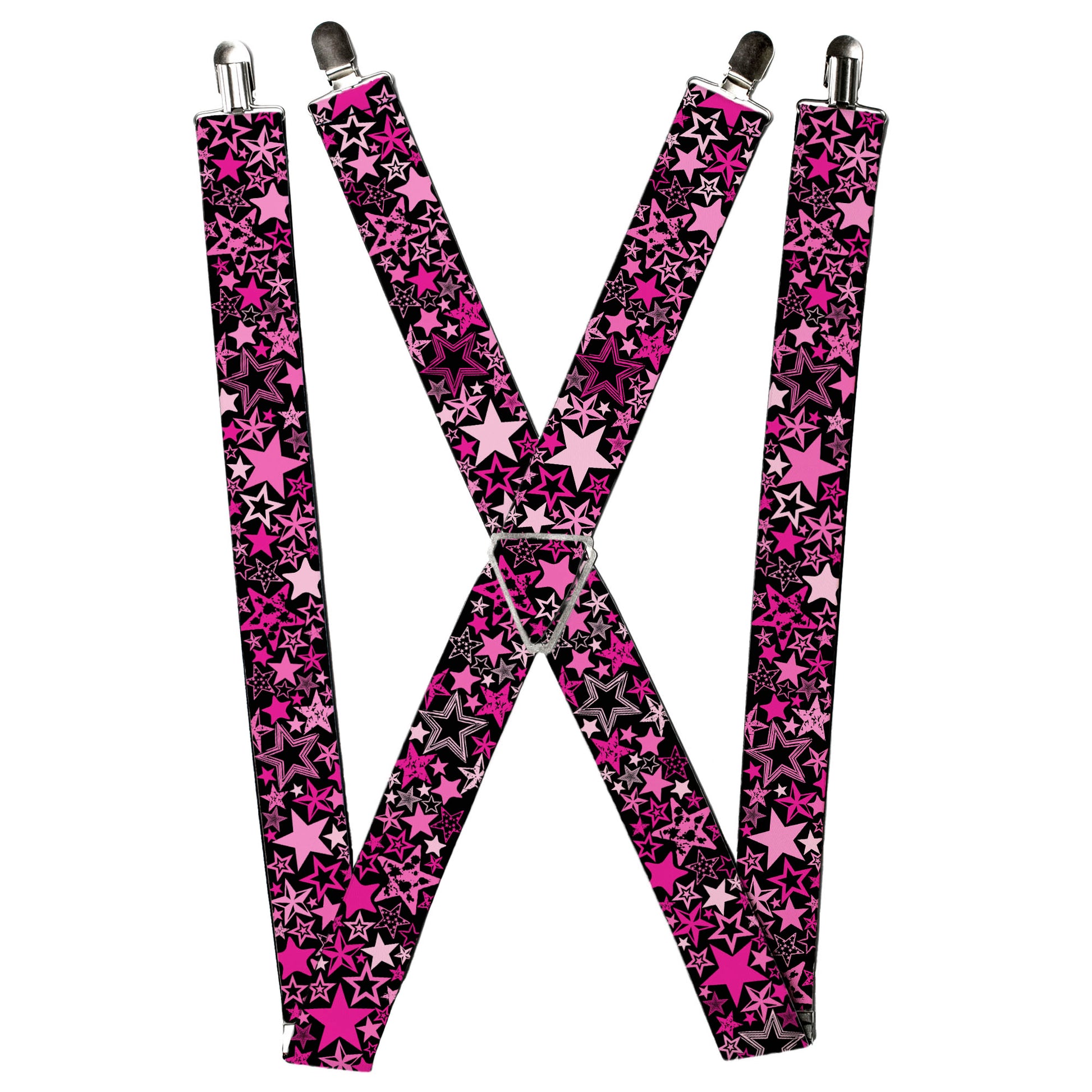 Suspenders - Stargazer Black/Pink Suspenders Buckle-Down