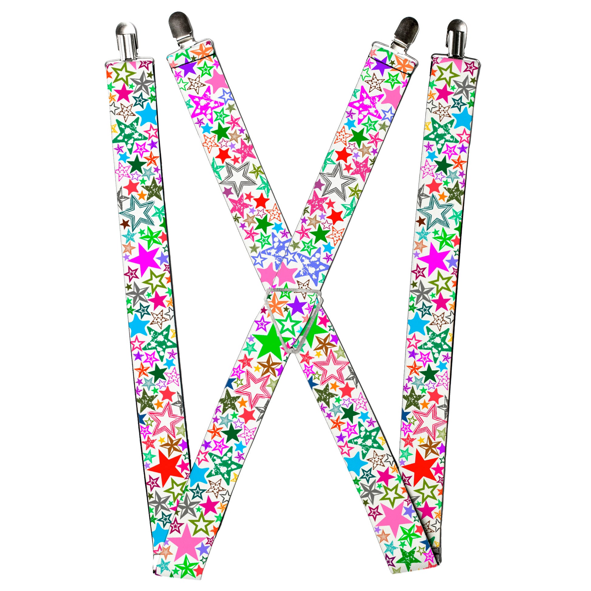 Suspenders - Stargazer White/Multi Color Suspenders Buckle-Down