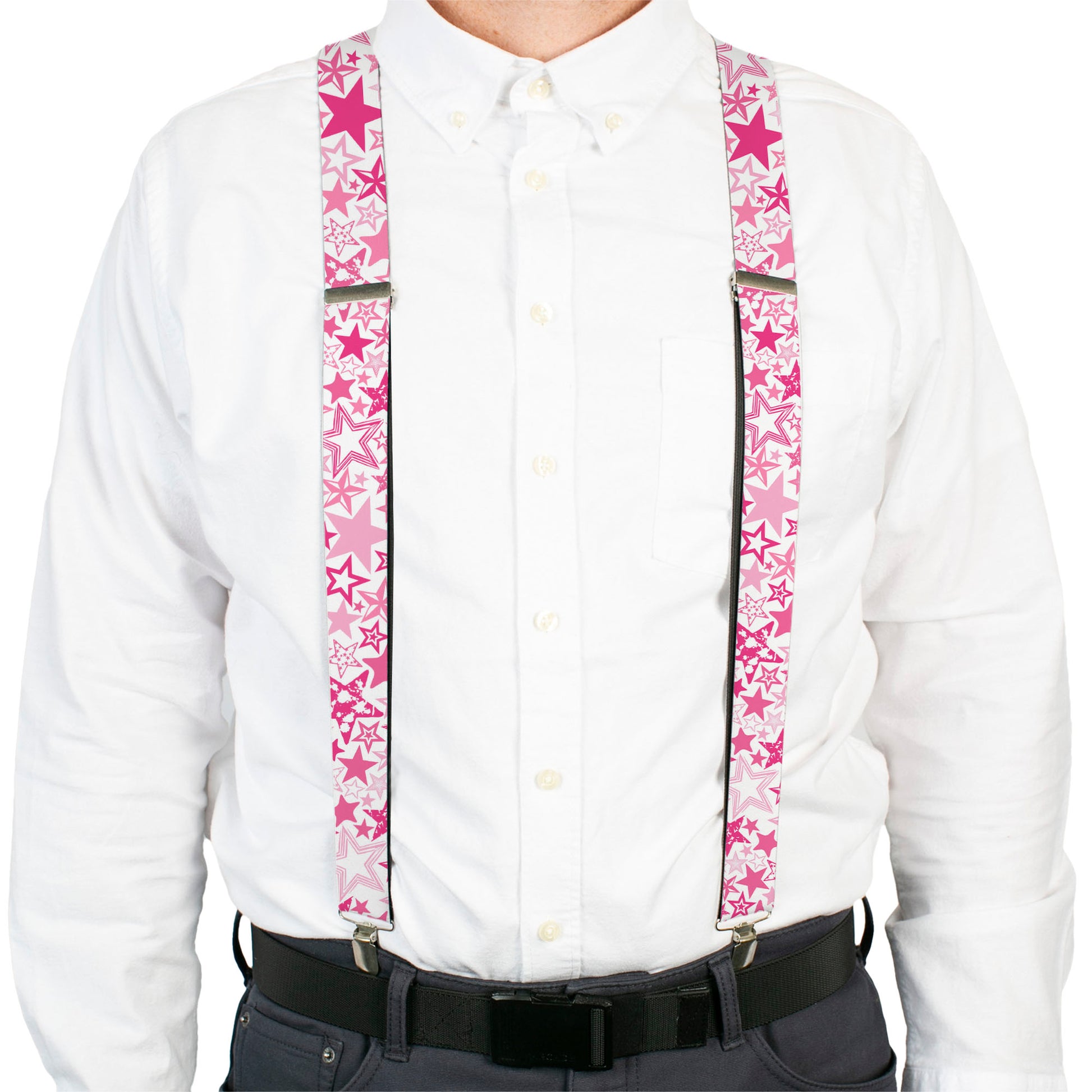 Suspenders - Stargazer White/Pink Suspenders Buckle-Down