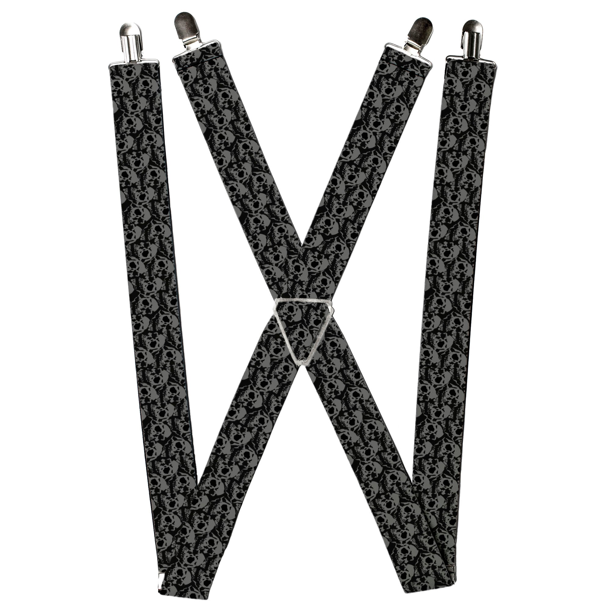Suspenders - Skull Yard Black/Gray Suspenders Buckle-Down