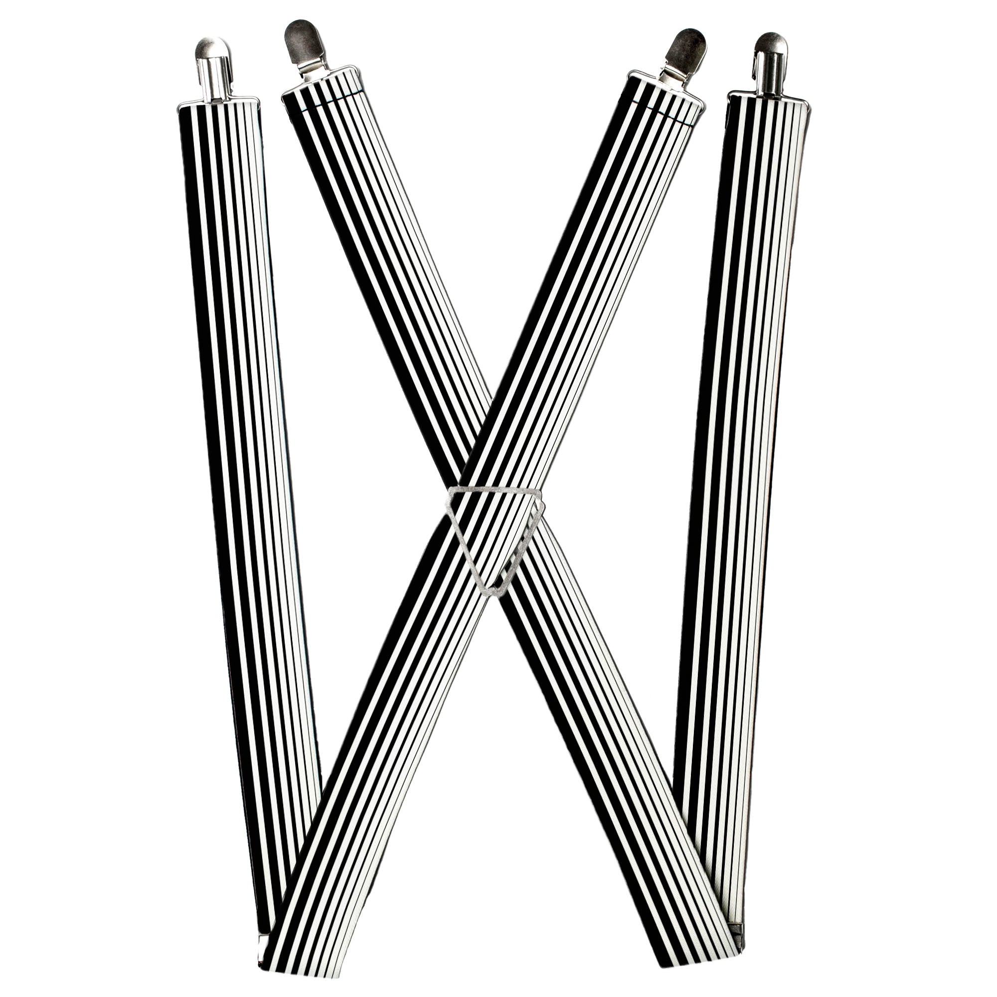 Suspenders - Stripe Transition Black/White Suspenders Buckle-Down