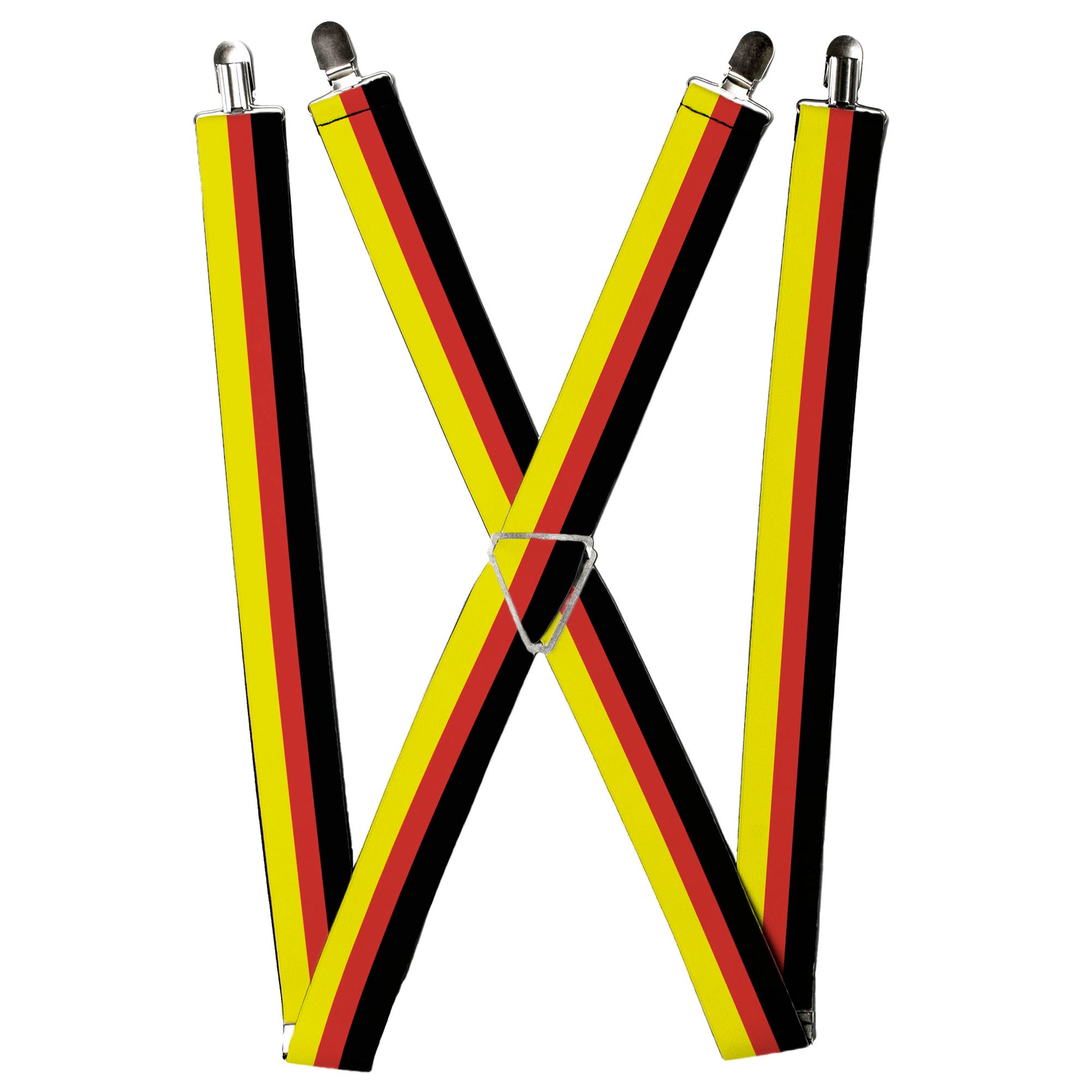 Suspenders - Stripes Black/Red/Yellow Suspenders Buckle-Down