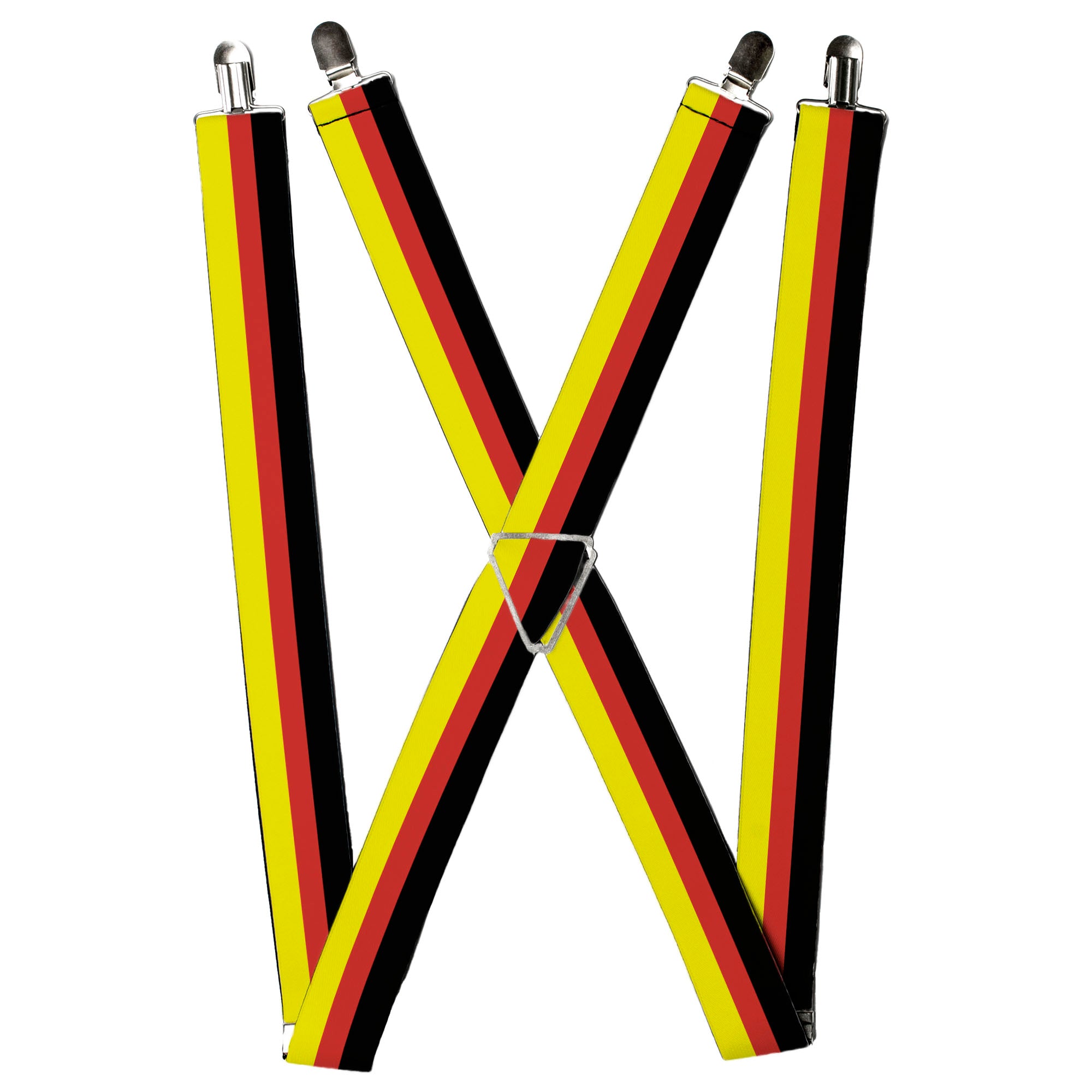 Suspenders - Stripes Black/Red/Yellow Suspenders Buckle-Down