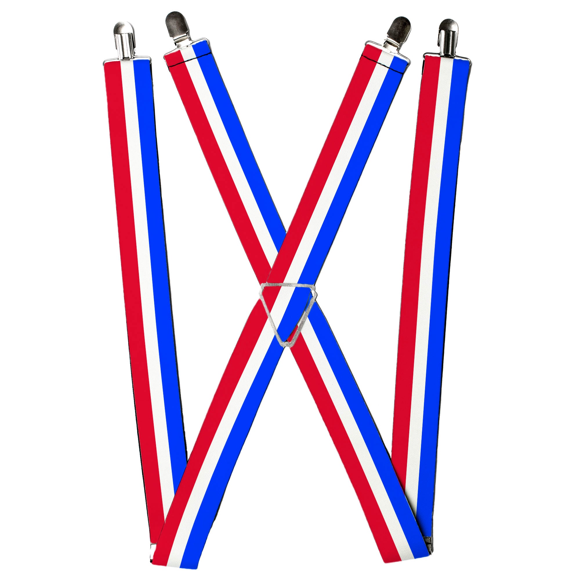 Suspenders - Stripes Blue/White/Red Suspenders Buckle-Down