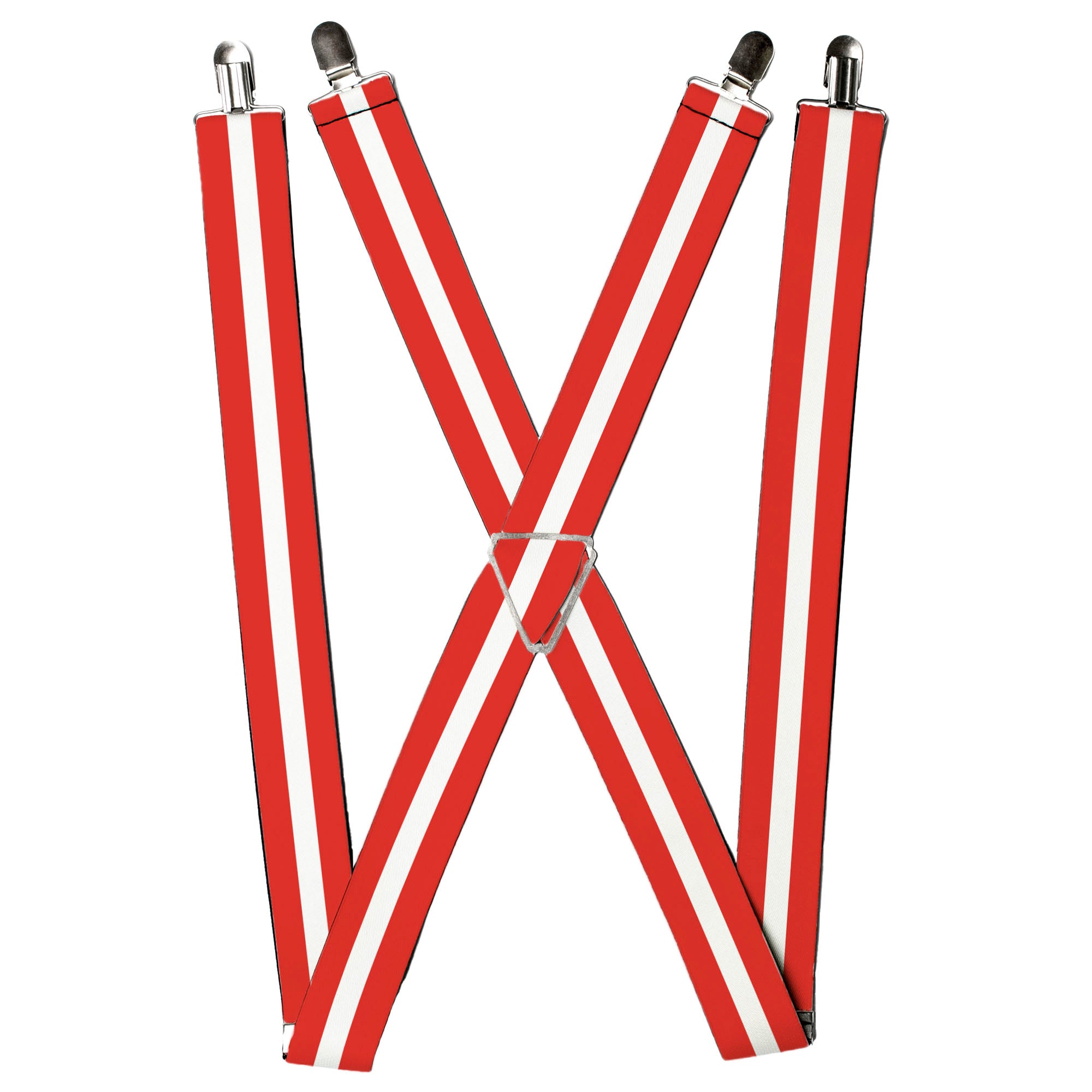 Suspenders - Stripes Red/White/Red Suspenders Buckle-Down