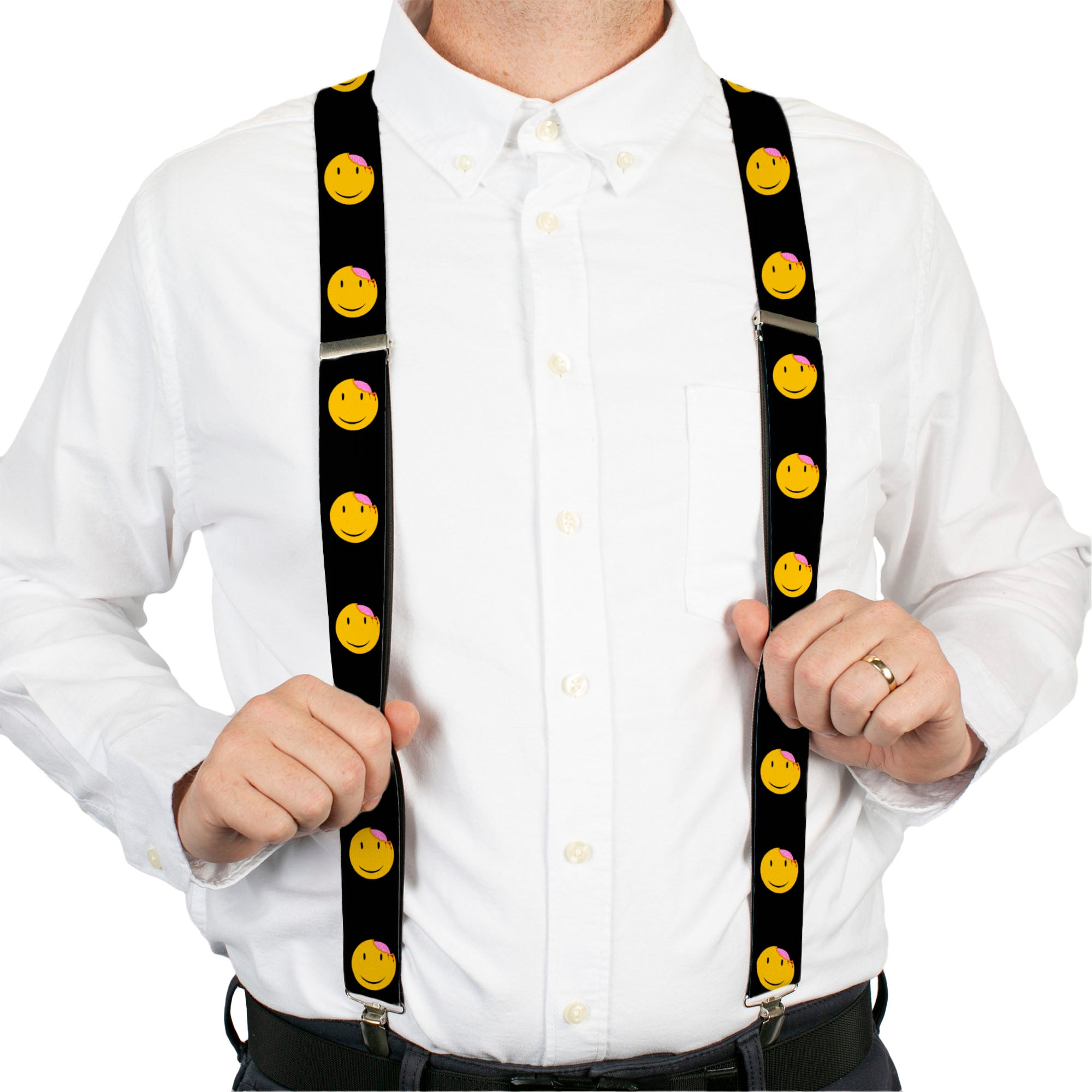 Suspenders - 1.5" - Smiley Brain Suspenders Buckle-Down