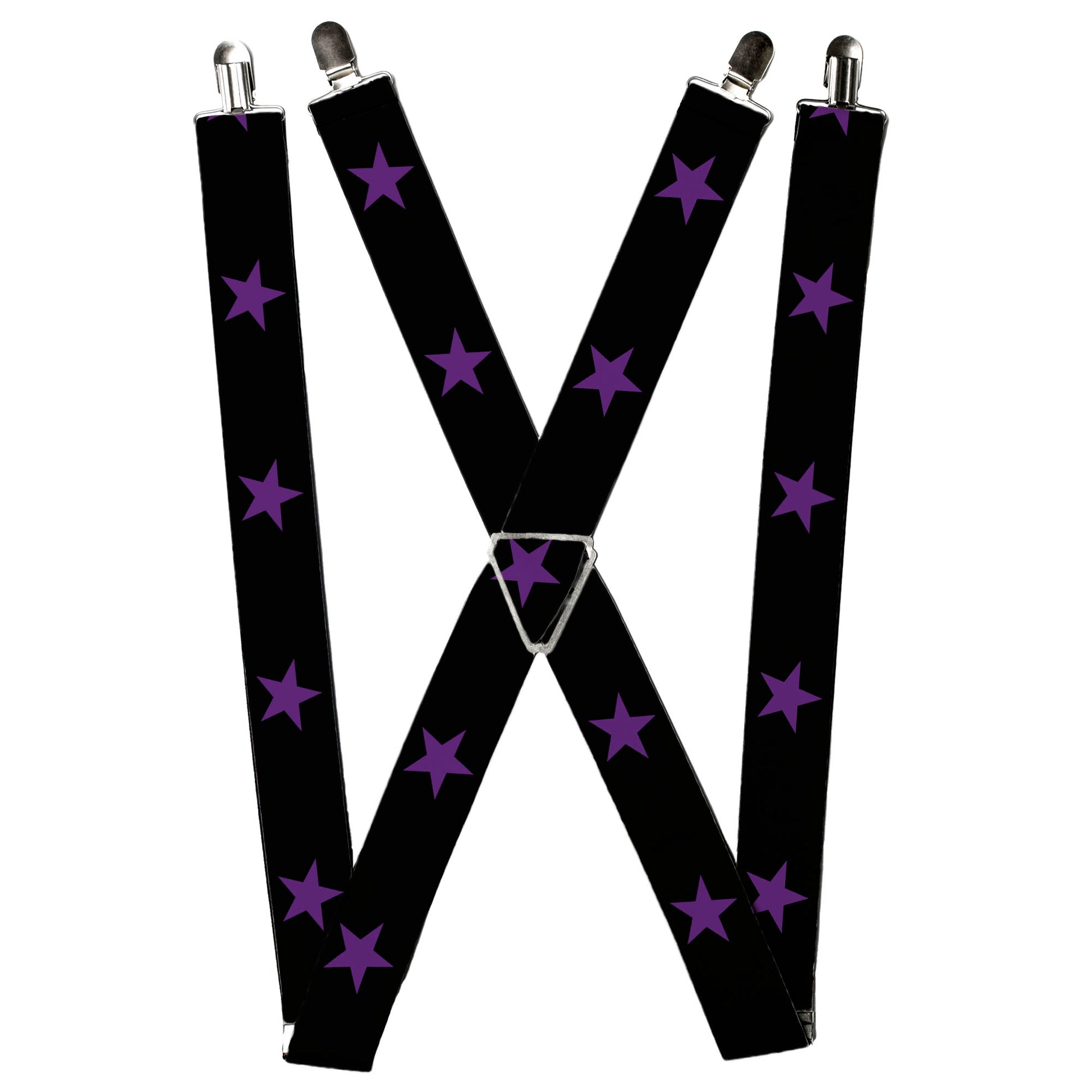 Suspenders - Star Black/Purple Suspenders Buckle-Down