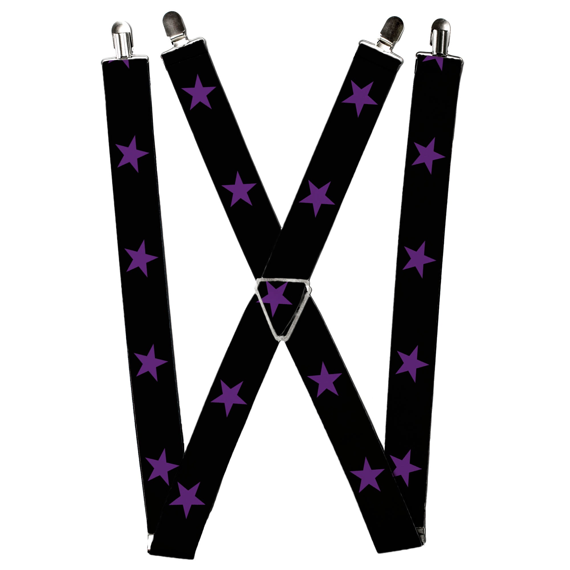 Suspenders - Star Black/Purple Suspenders Buckle-Down