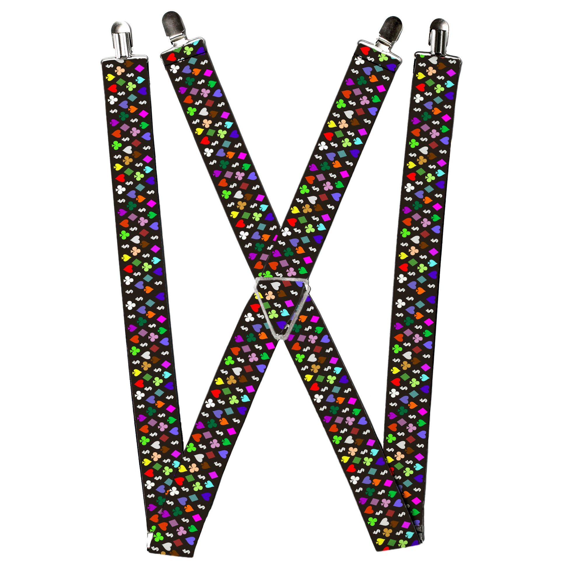 Suspenders - Suits $$$ Black/Multi Color Suspenders Buckle-Down