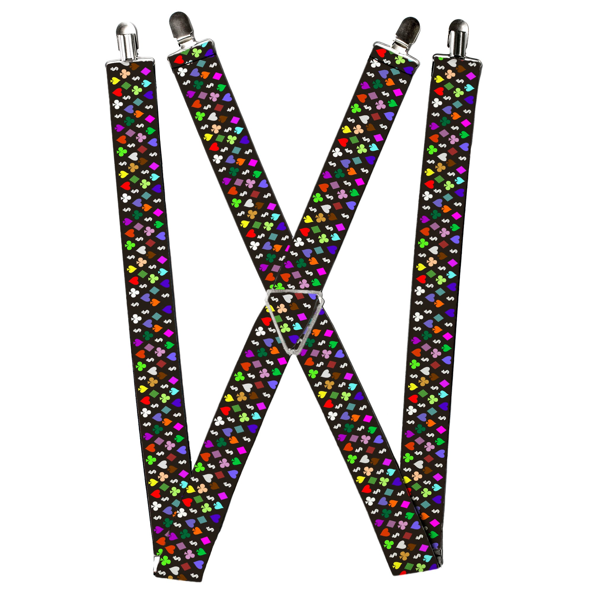 Suspenders - Suits $$$ Black/Multi Color Suspenders Buckle-Down