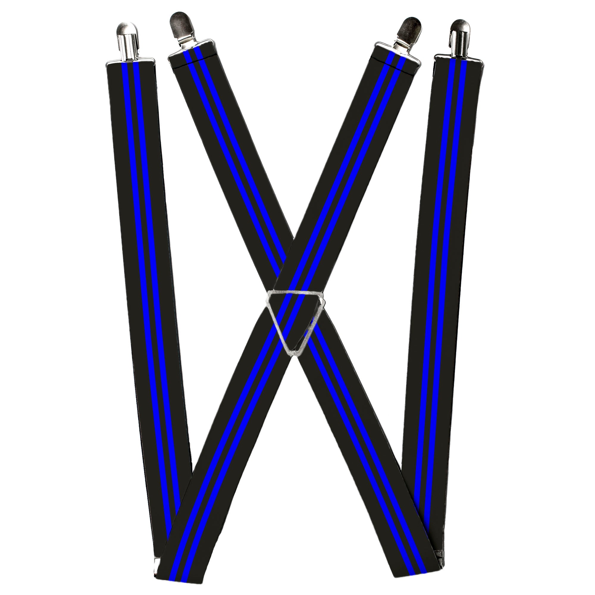 Suspenders - Stripe Black/Blue Suspenders Buckle-Down