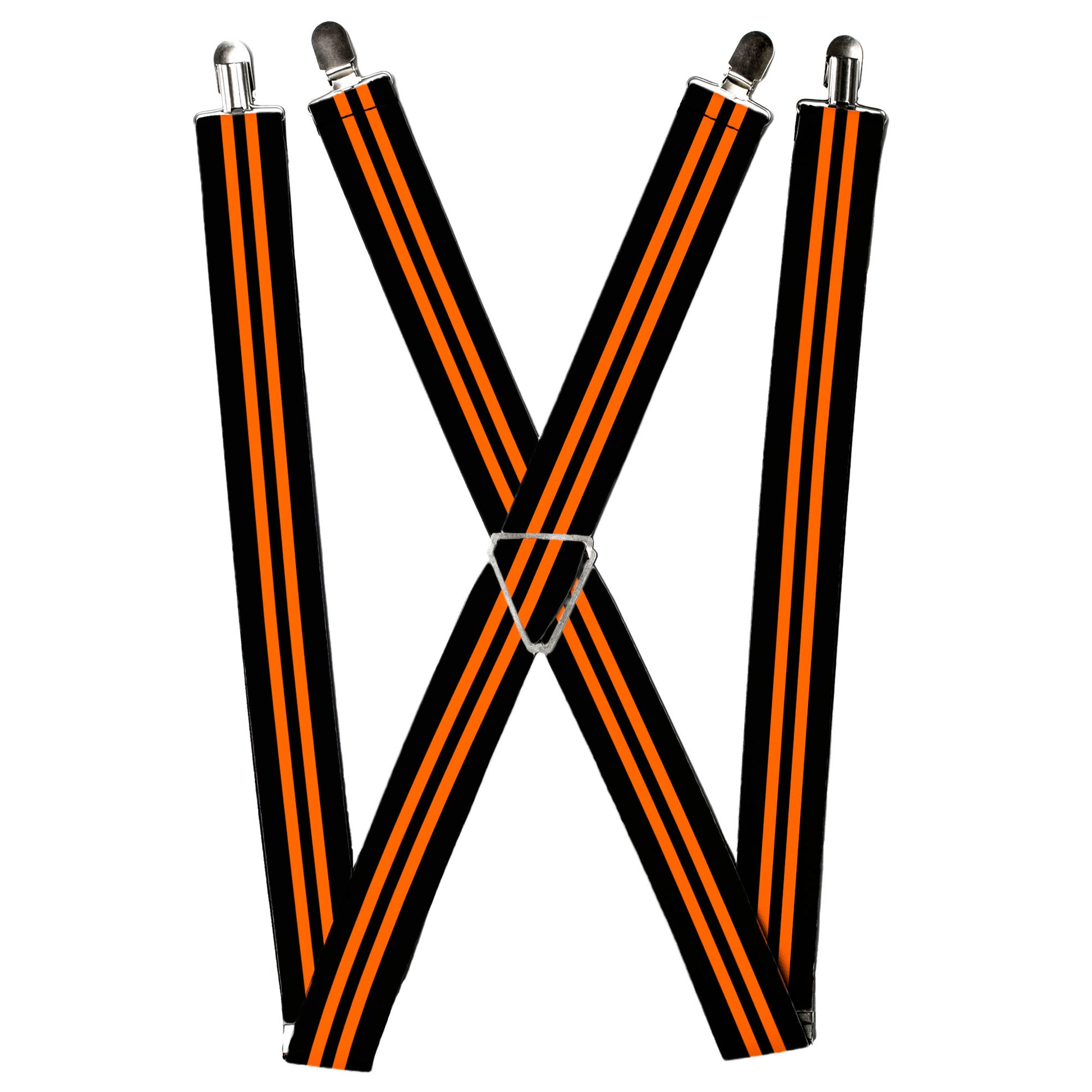 Suspenders - Stripe Black/Orange Suspenders Buckle-Down