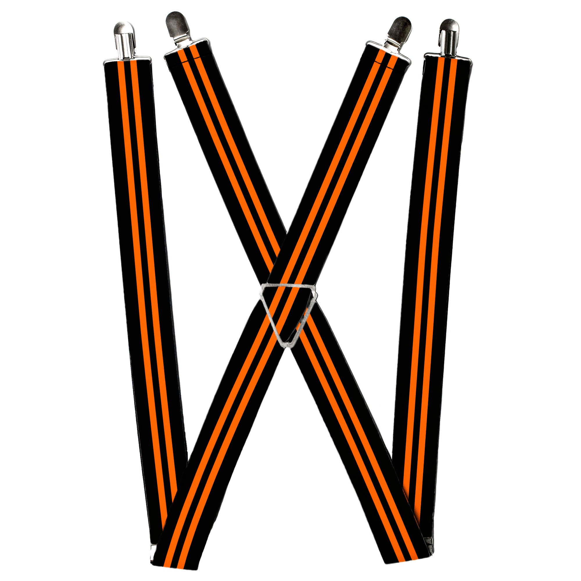 Suspenders - Stripe Black/Orange Suspenders Buckle-Down