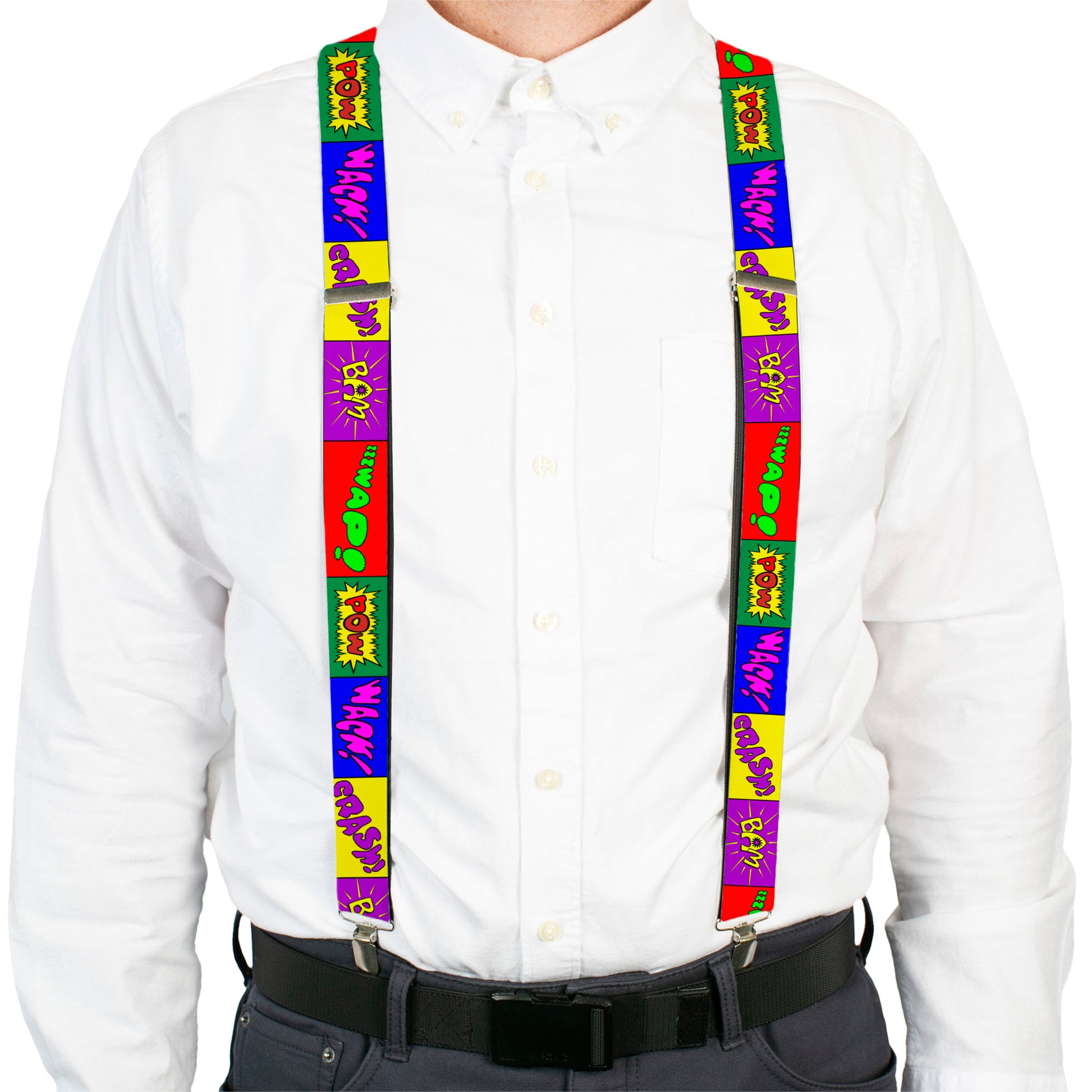 Suspenders - Sound Effect Blocks Multi Color Suspenders Buckle-Down