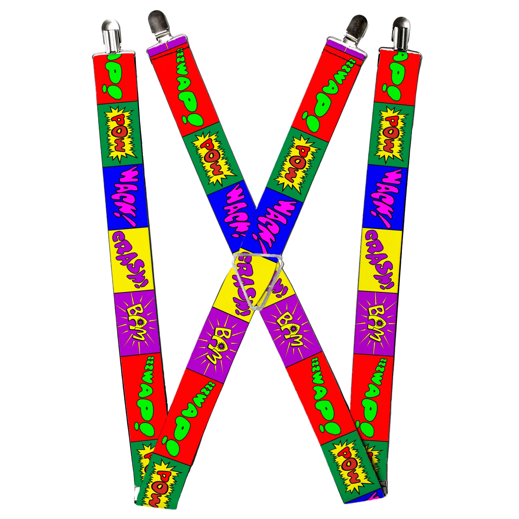 Suspenders - Sound Effect Blocks Multi Color Suspenders Buckle-Down