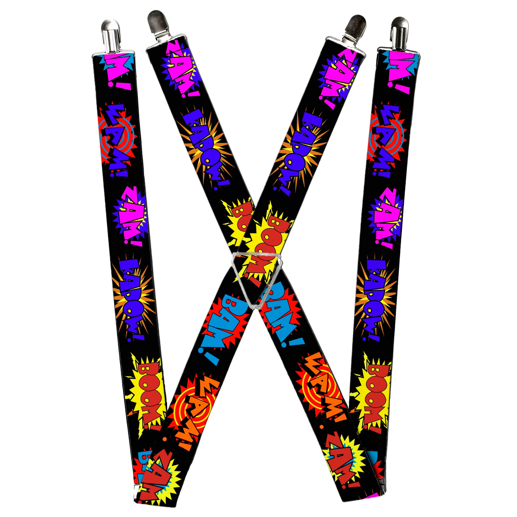Suspenders - Sound Effects Black/Multi Color Suspenders Buckle-Down