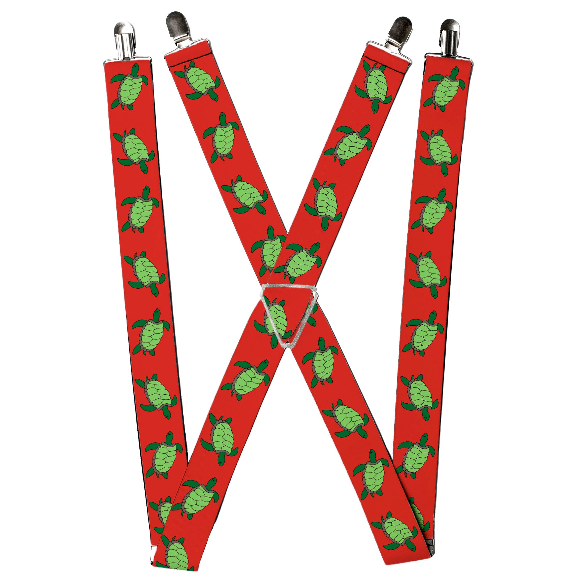 Suspenders - Sea Turtles Red/Green Suspenders Buckle-Down