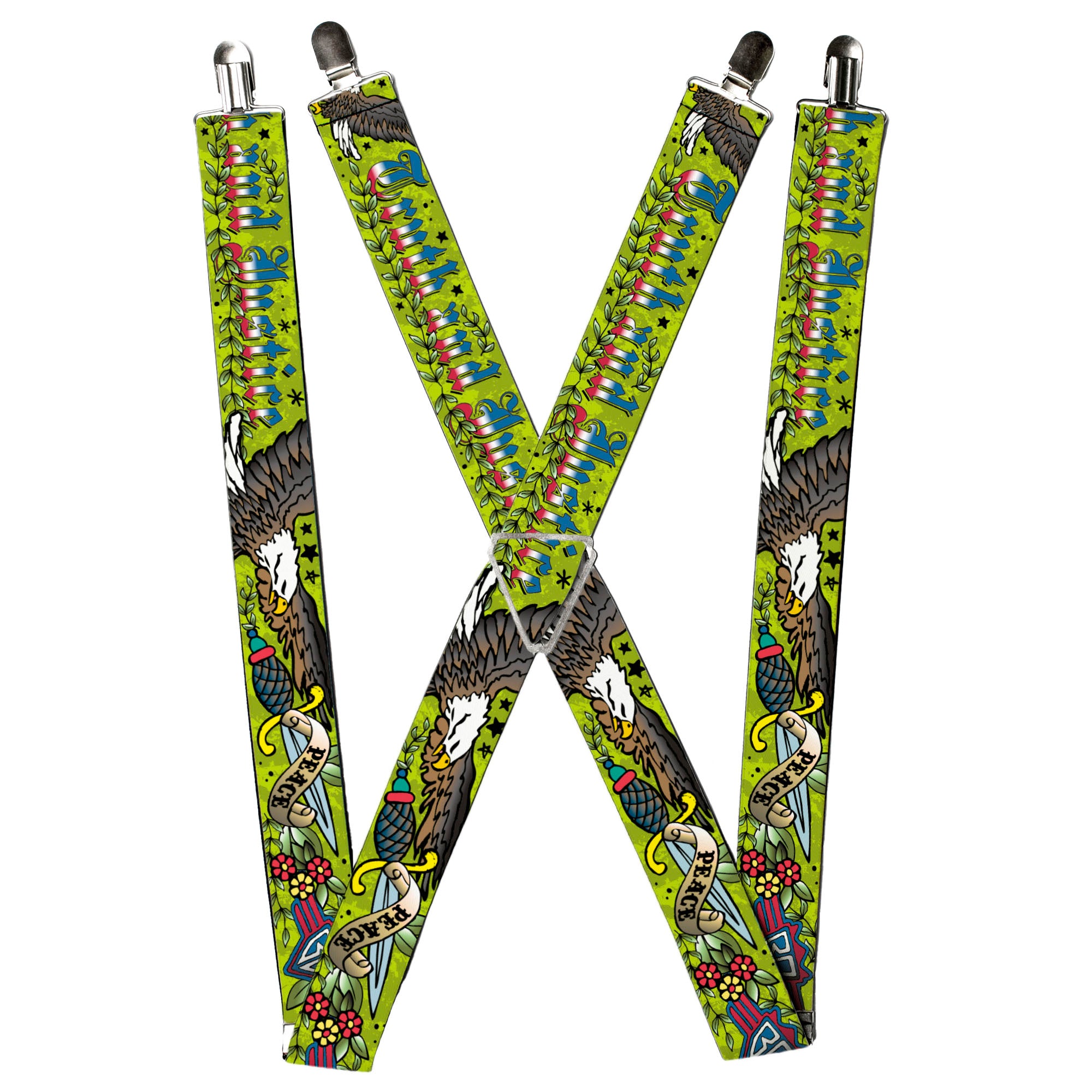 Suspenders - Truth and Justice Green