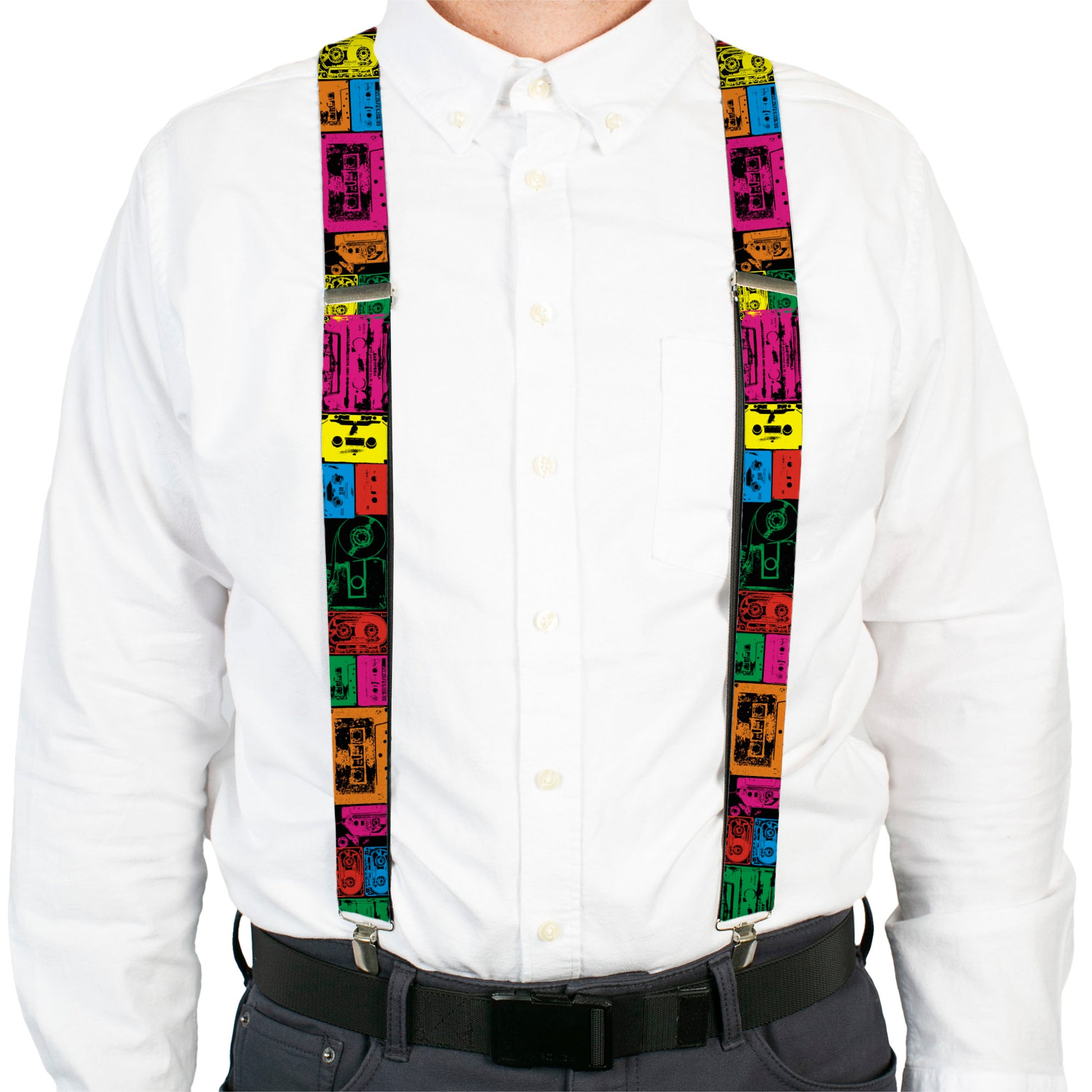 Suspenders - 1.5" - Tapes Multi Neon Suspenders Buckle-Down