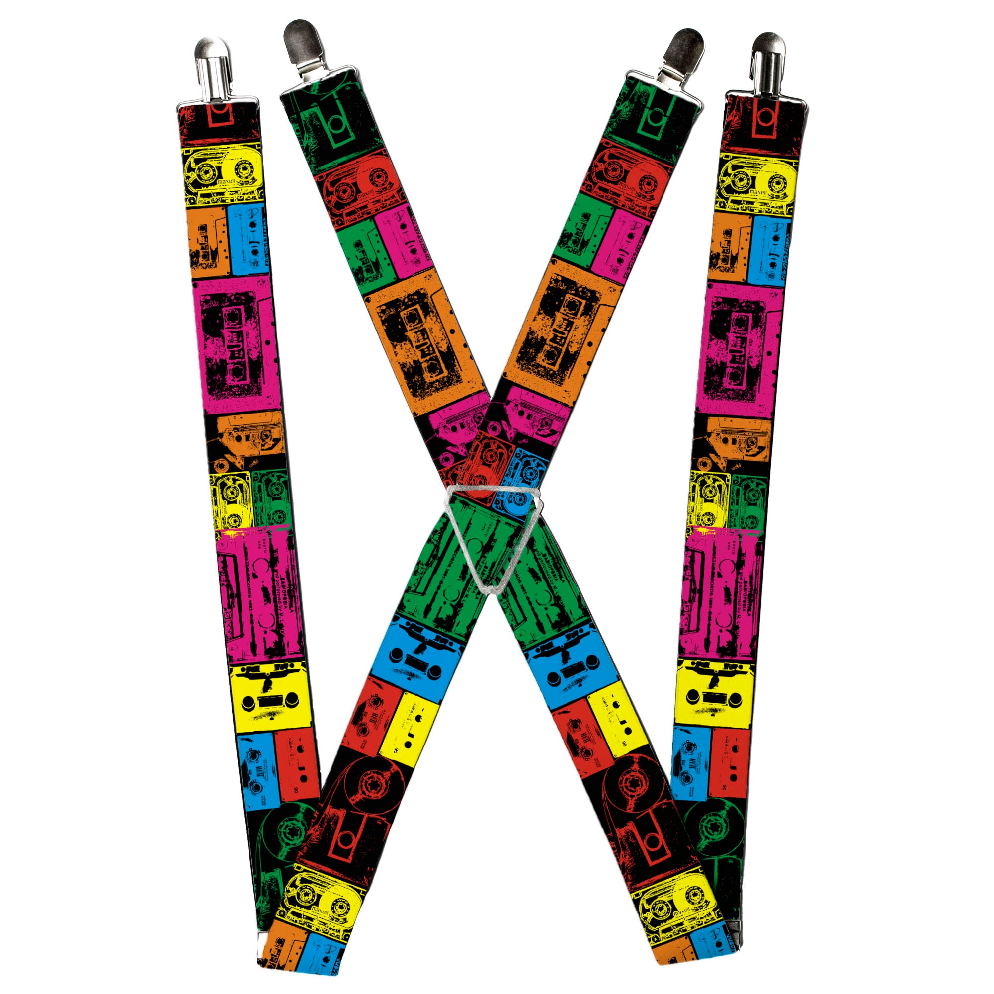 Suspenders - 1.5" - Tapes Multi Neon Suspenders Buckle-Down